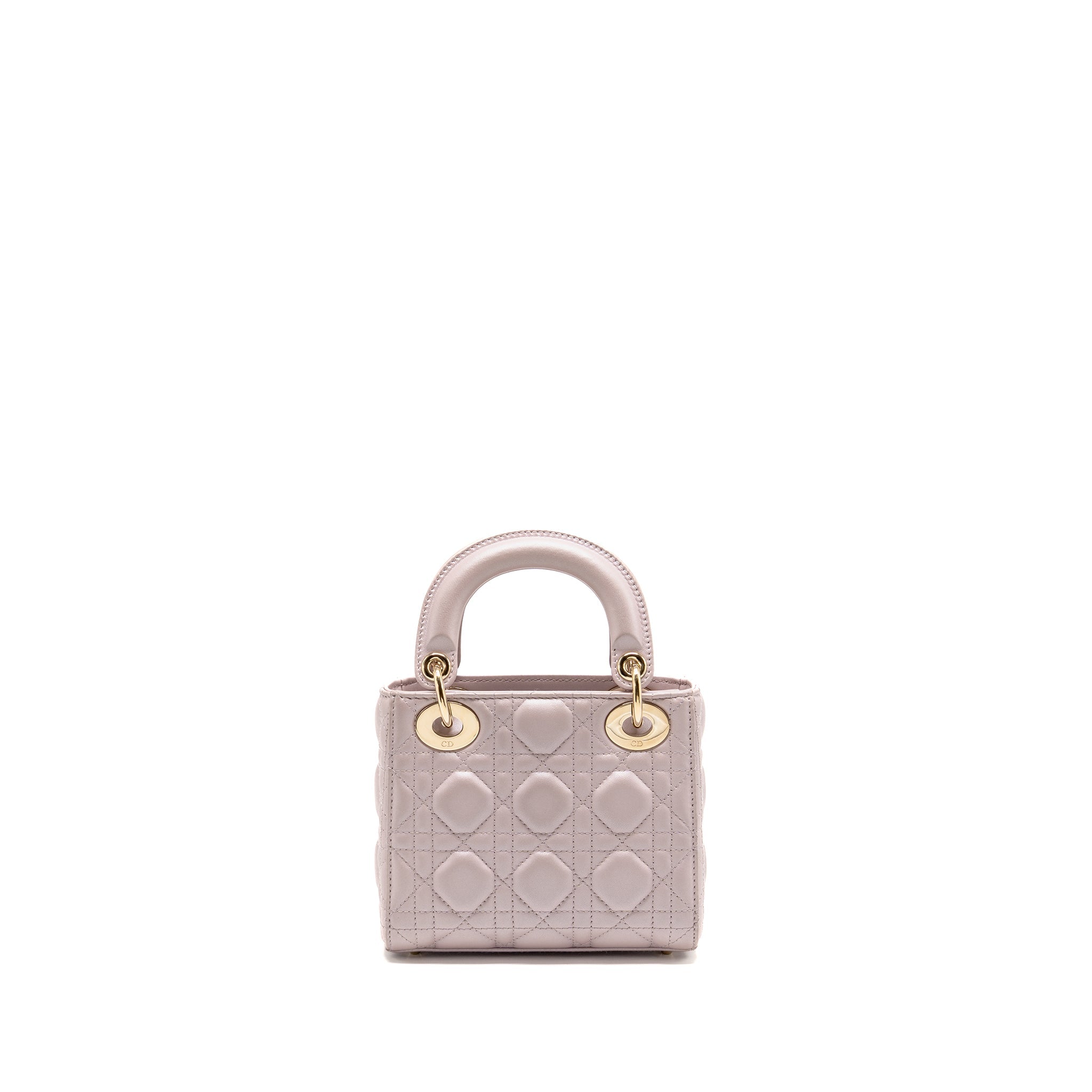 DIOR MINI LADY DIOR LAMBSKIN LIGHT PINK LGHW