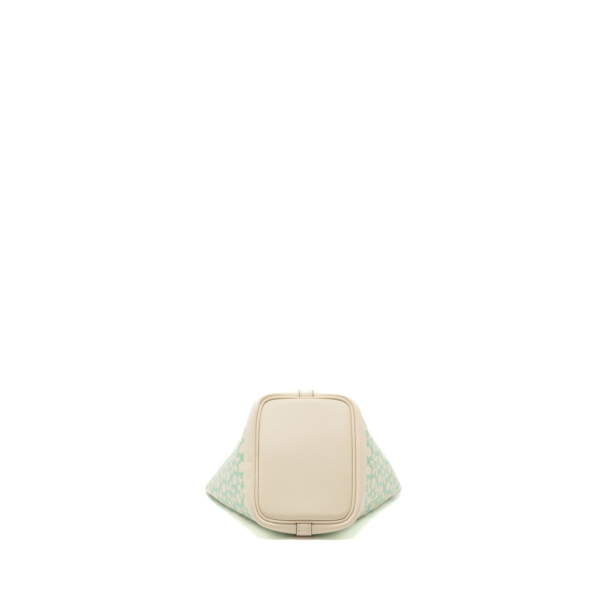 HERMES MICRO LUCKY DAISY PICOTIN LOCK BAG SWIFT NATA/GREEN/WHITE SHW
