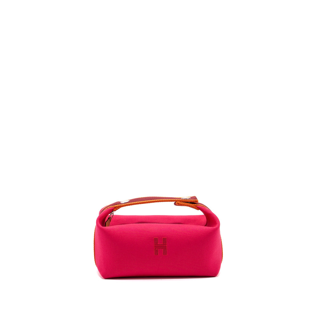 HERMES TROUSSE DE TOILETTE BRIDE A BRAC CANVAS HIBISCUS SHW