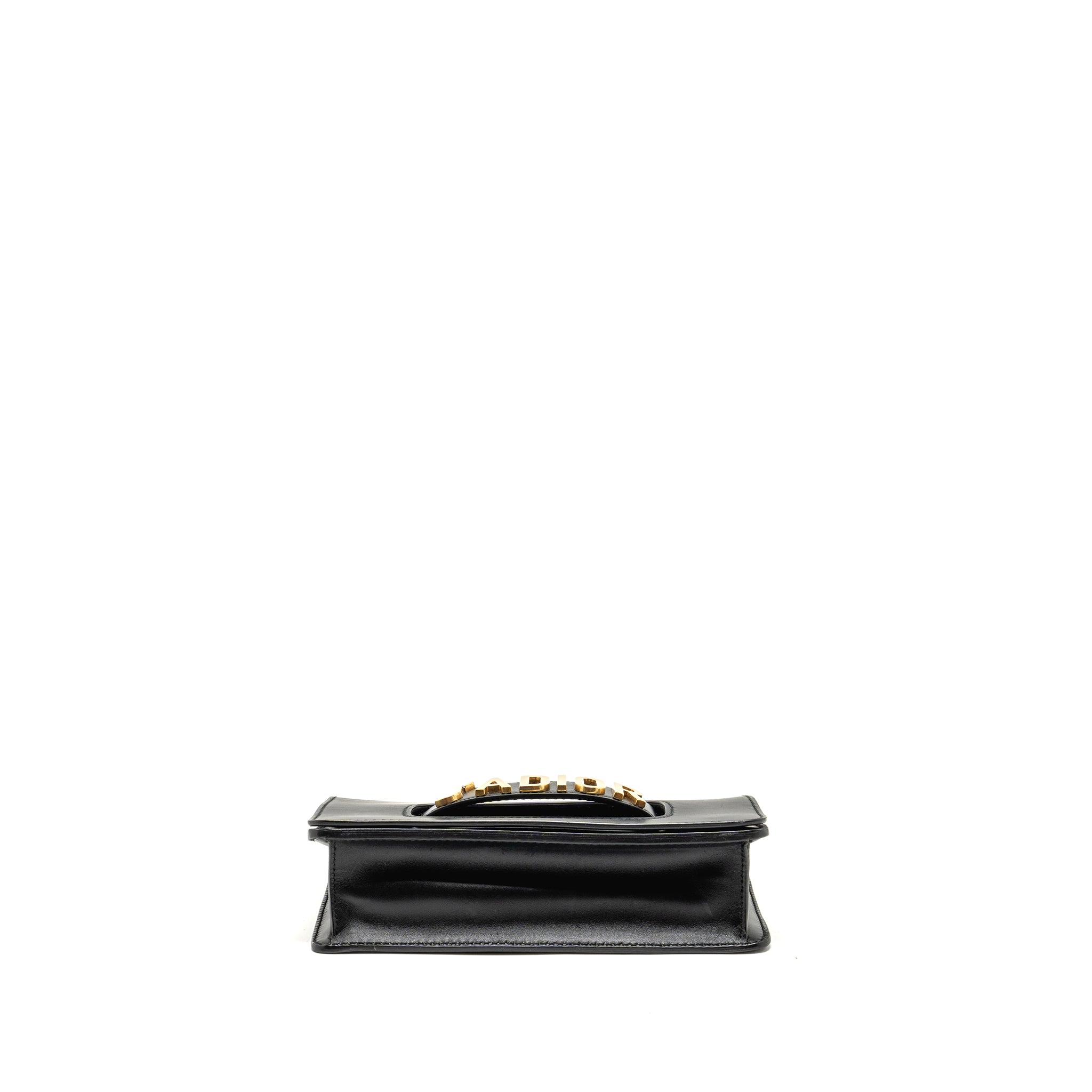 DIOR J'ADIOR MEDIUM FLAP BAG WITH CHAIN LEATHER BLACK GHW