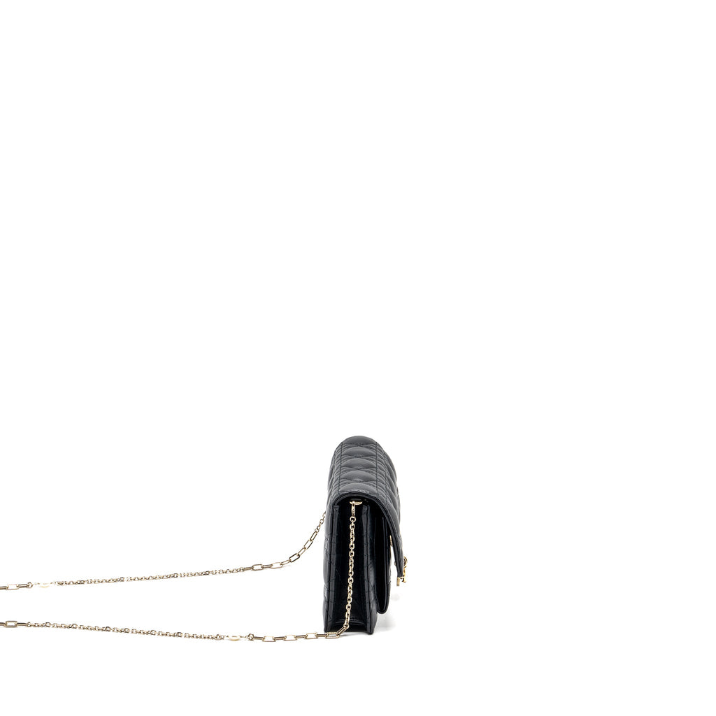 DIOR MY DIOR DAILY CHAIN POUCH LAMBSKIN BLACK LGHW