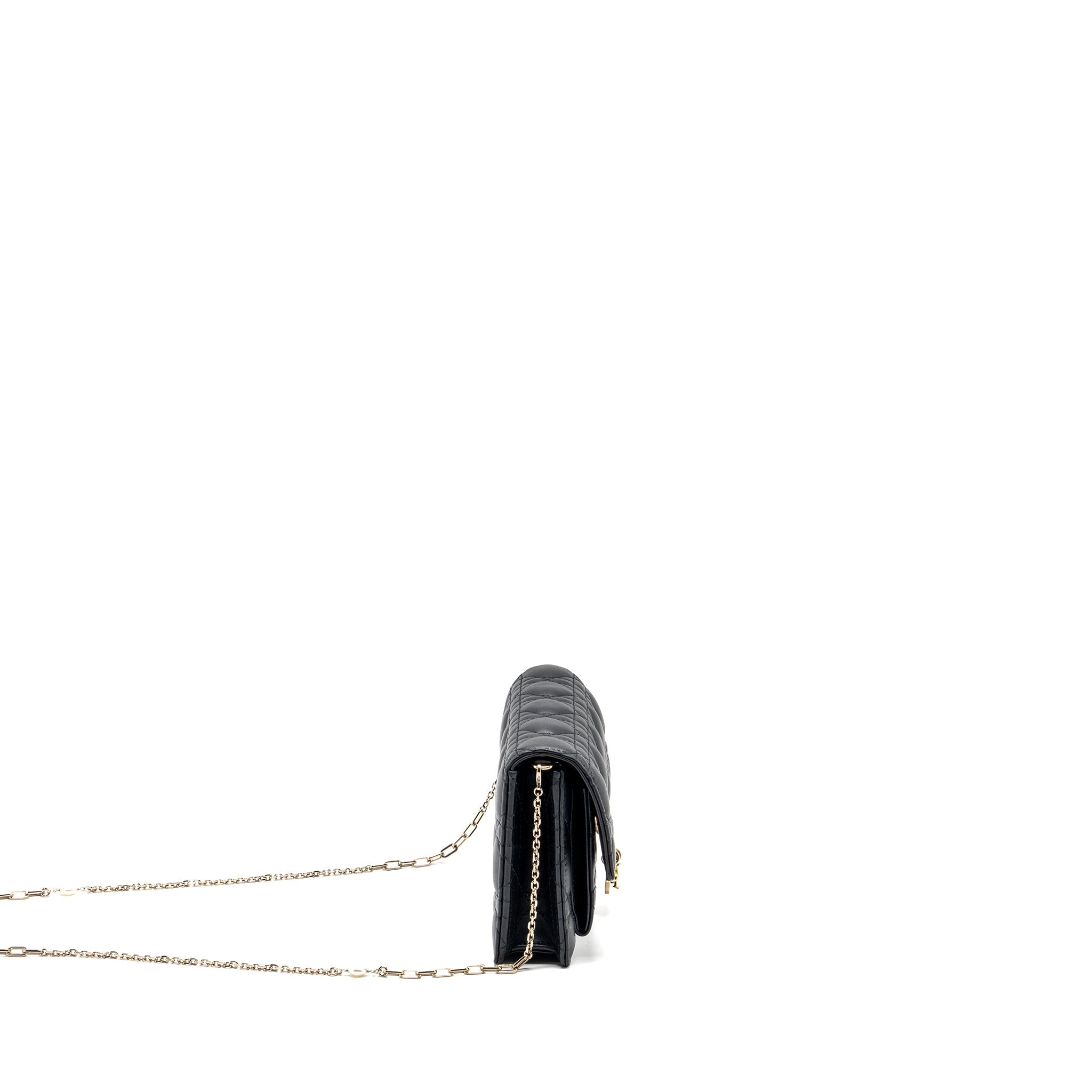 DIOR MY DIOR DAILY CHAIN POUCH LAMBSKIN BLACK LGHW