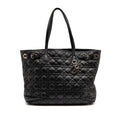 DIOR SHOPPING TOTE BAG CANVAS BLACK SHW