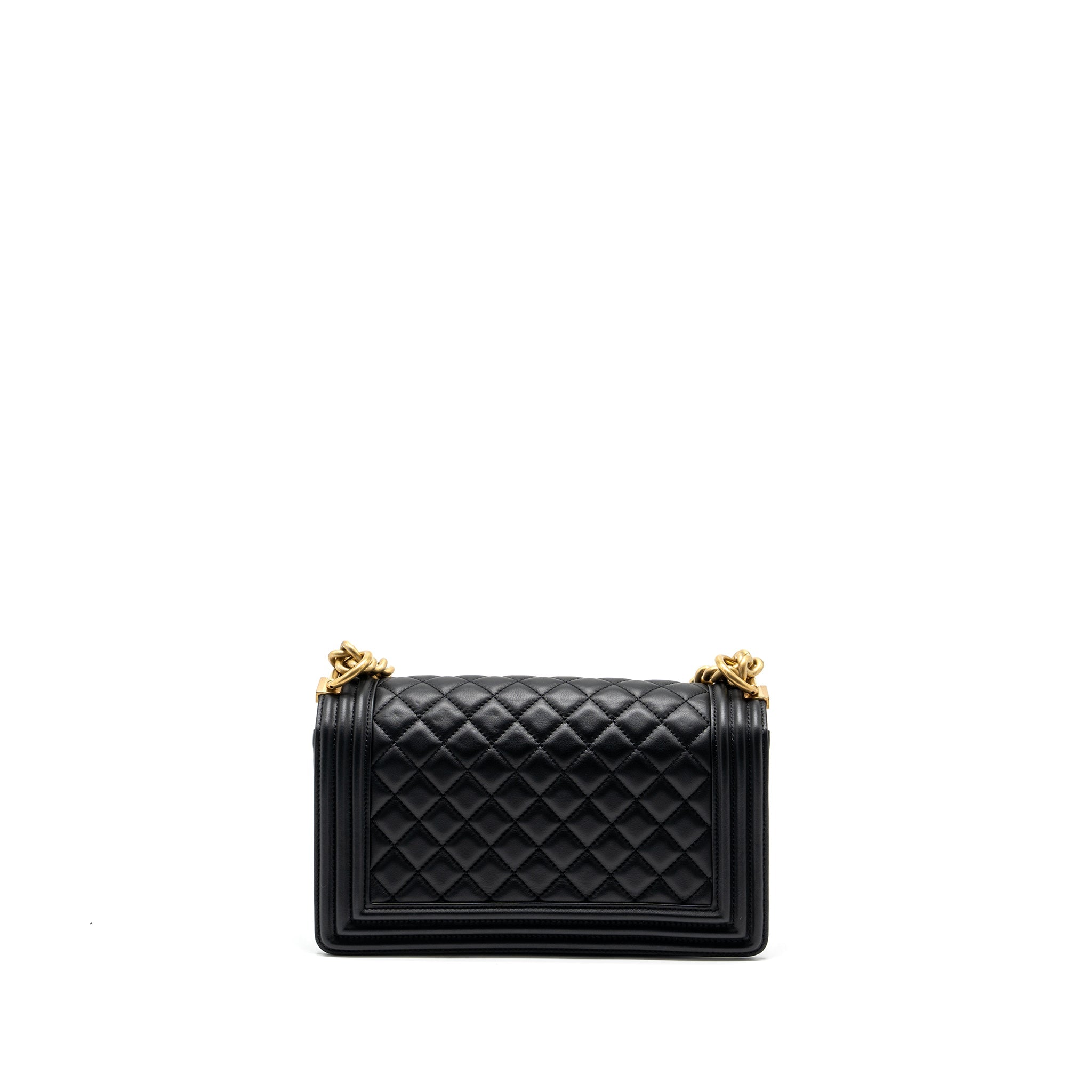 CHANEL MEDIUM BOY BAG SMOOTH CALFSKIN BLACK GHW