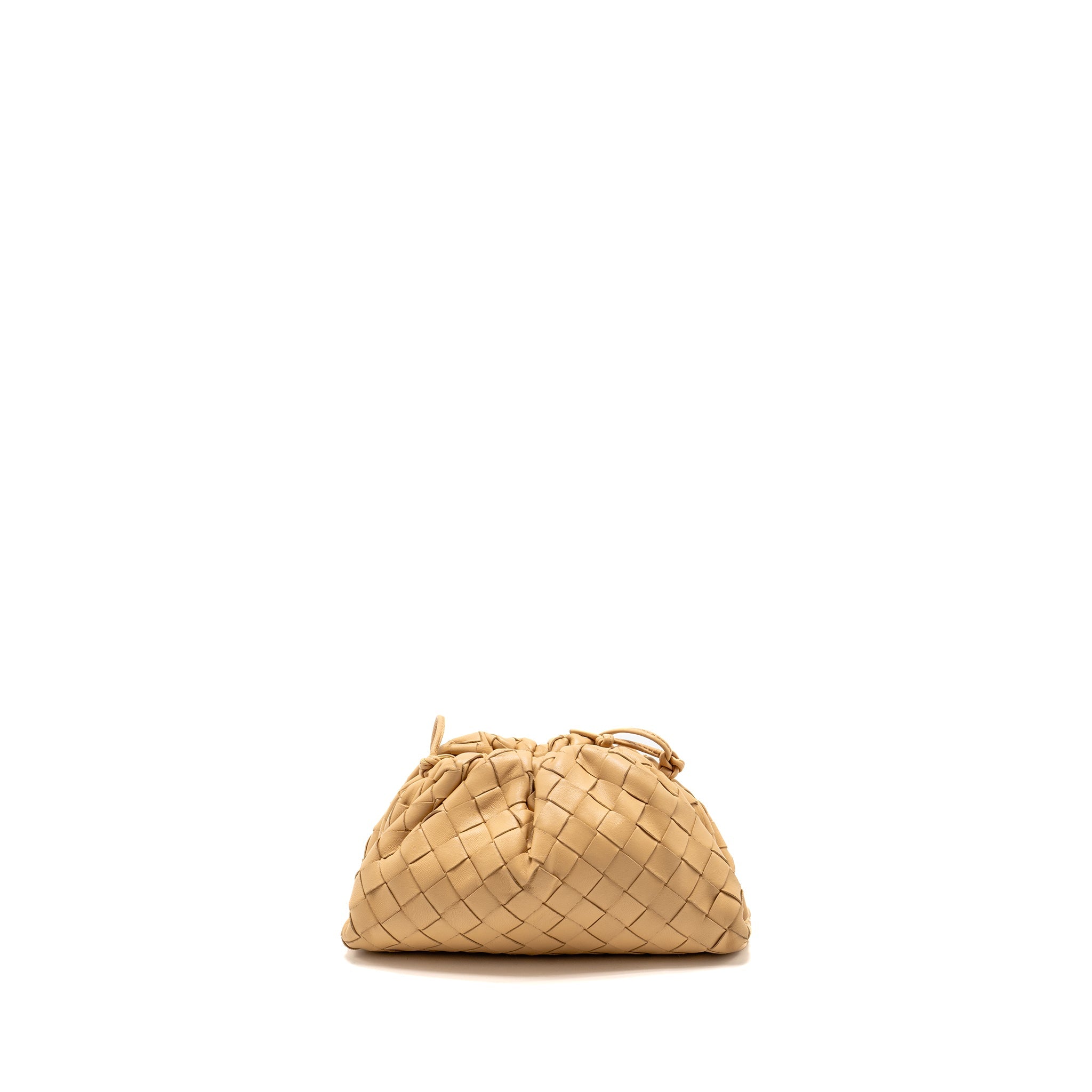 BOTTEGA VENETA MINI POUCH INTRECCIATO LAMBSKIN BEIGE