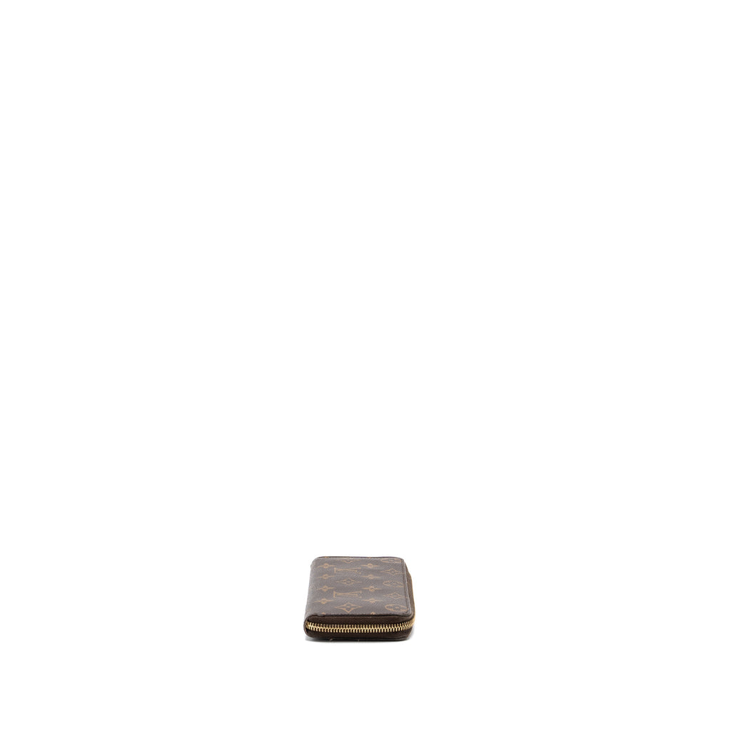 LOUIS VUITTON CLEMENCE LONG WALLET MONOGRAM CANVAS ROSE BALLERINE GHW