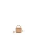CHANEL TOP HANDLE MINI VANITY CASE WITH CHAIN LAMBSKIN BEIGE BRUSHED GHW