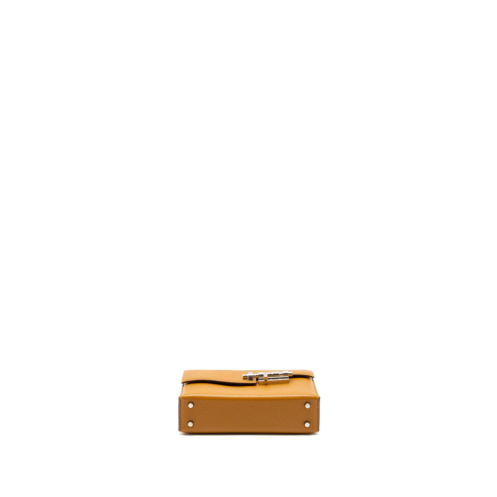 HERMES MINI STRAP VERROU BAG CHEVRE MYSORE CARAMEL/MULTICOLOUR SHW