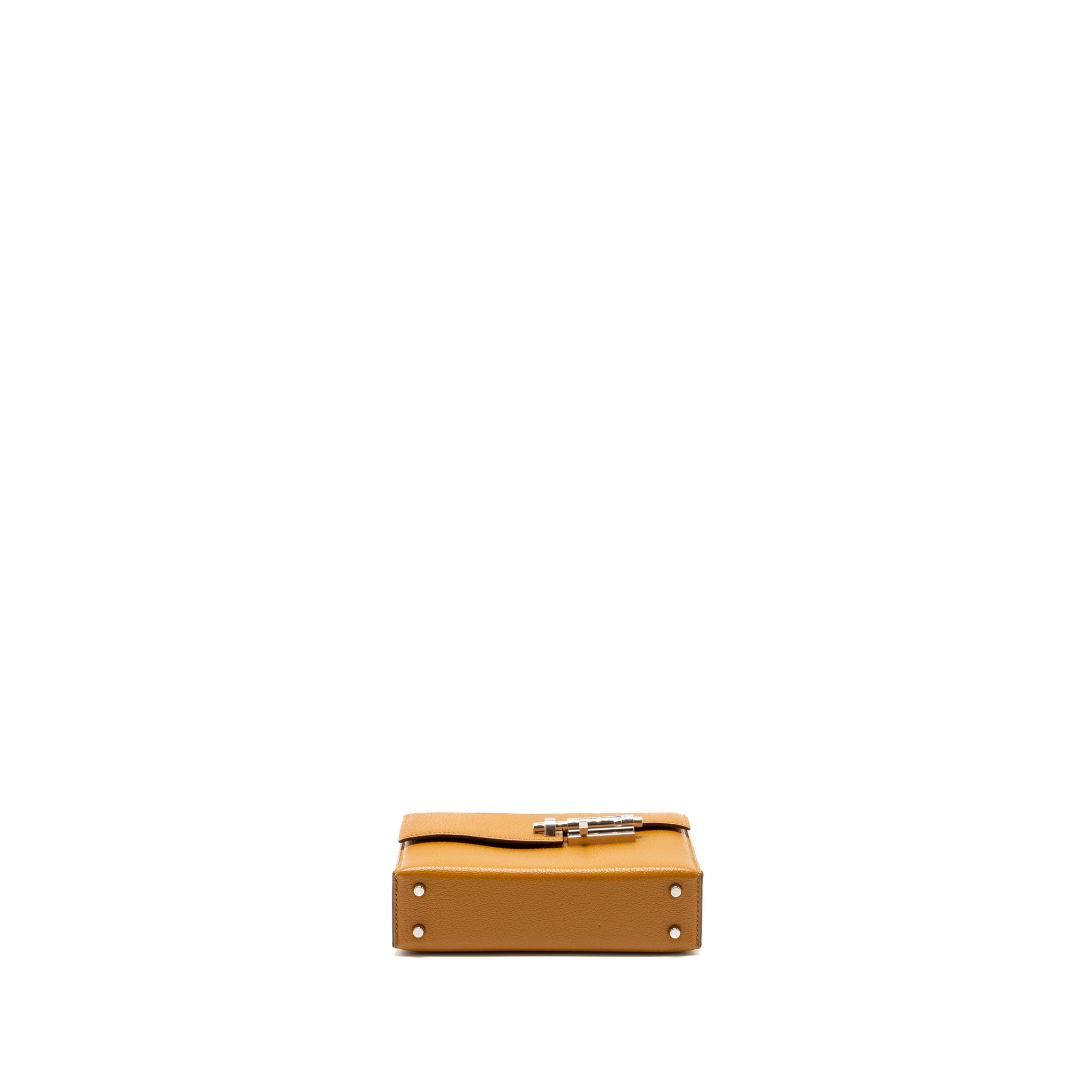 HERMES MINI STRAP VERROU BAG CHEVRE MYSORE CARAMEL/MULTICOLOUR SHW