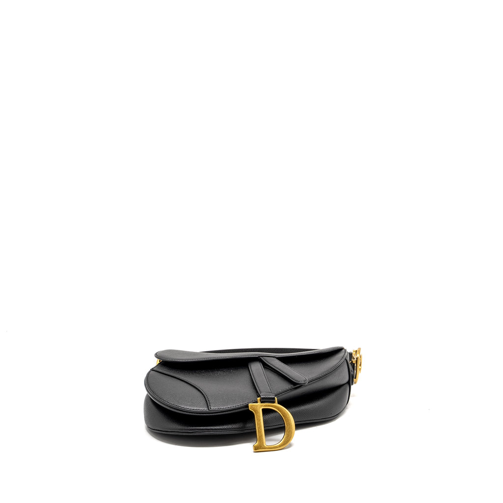 DIOR MEDIUM SADDLE BAG CALFSKIN BLACK GHW