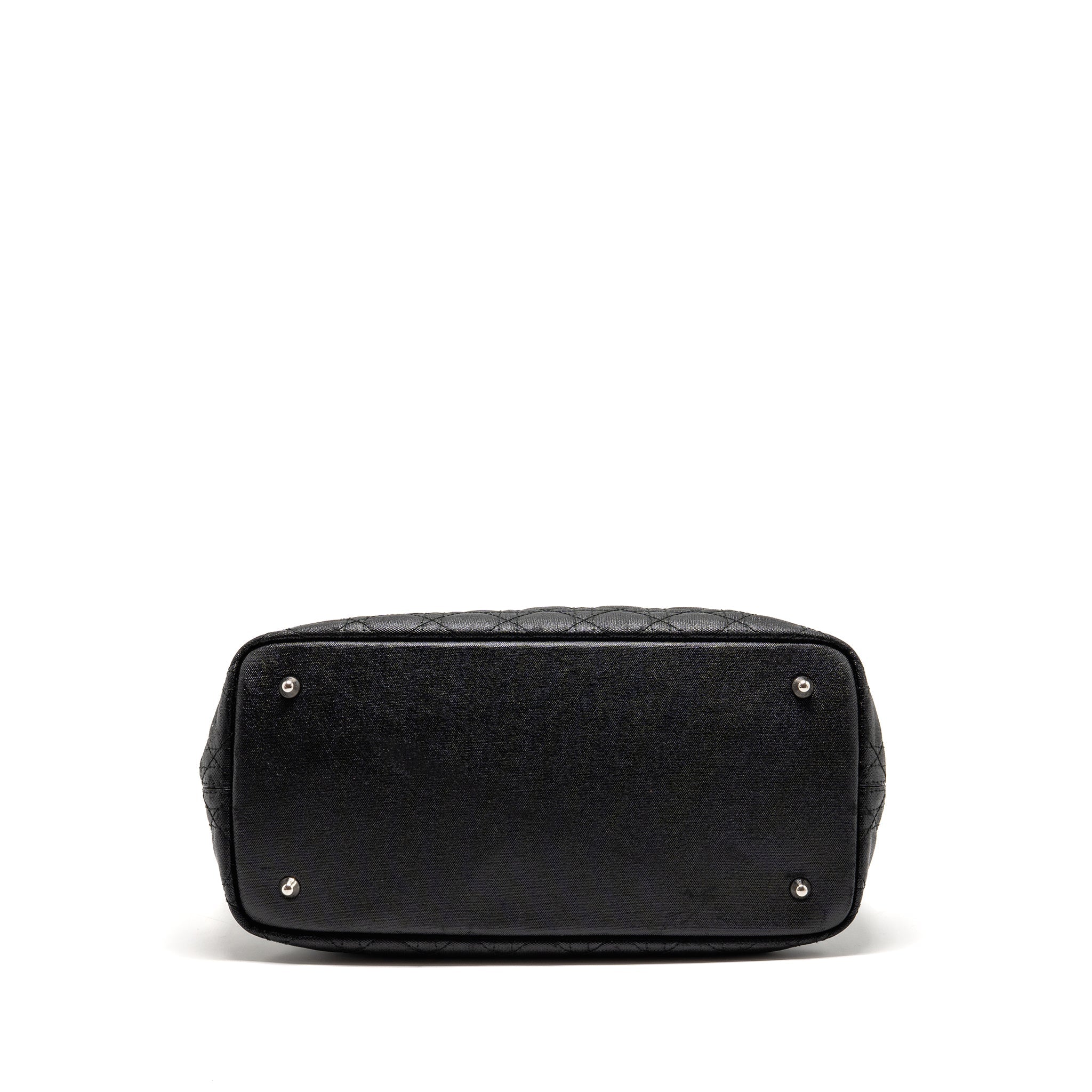 DIOR SHOPPING TOTE BAG CANVAS BLACK SHW