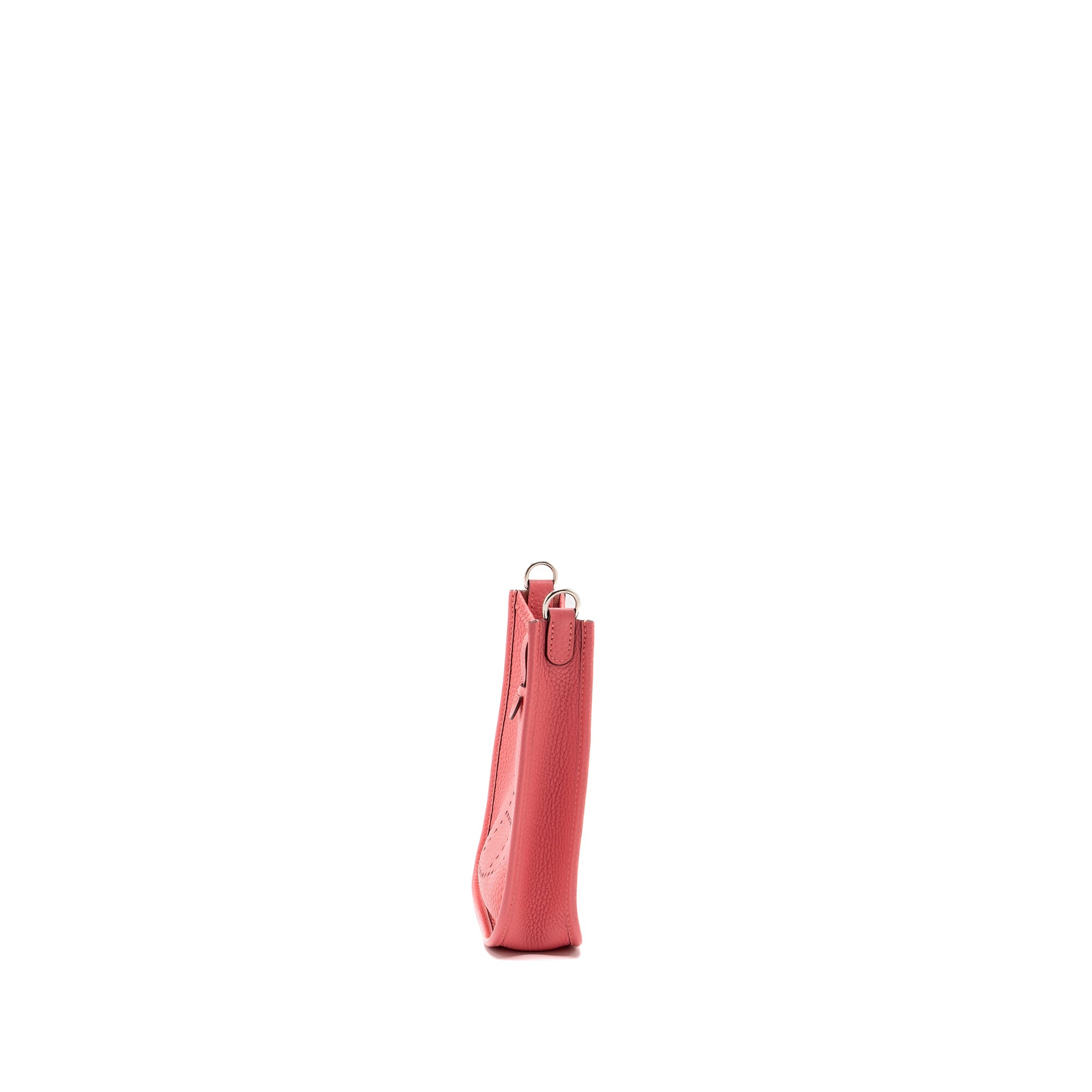 HERMES MINI EVELYNE CLEMENCE ROSE WITH MULTICOLOR STRAP SHW