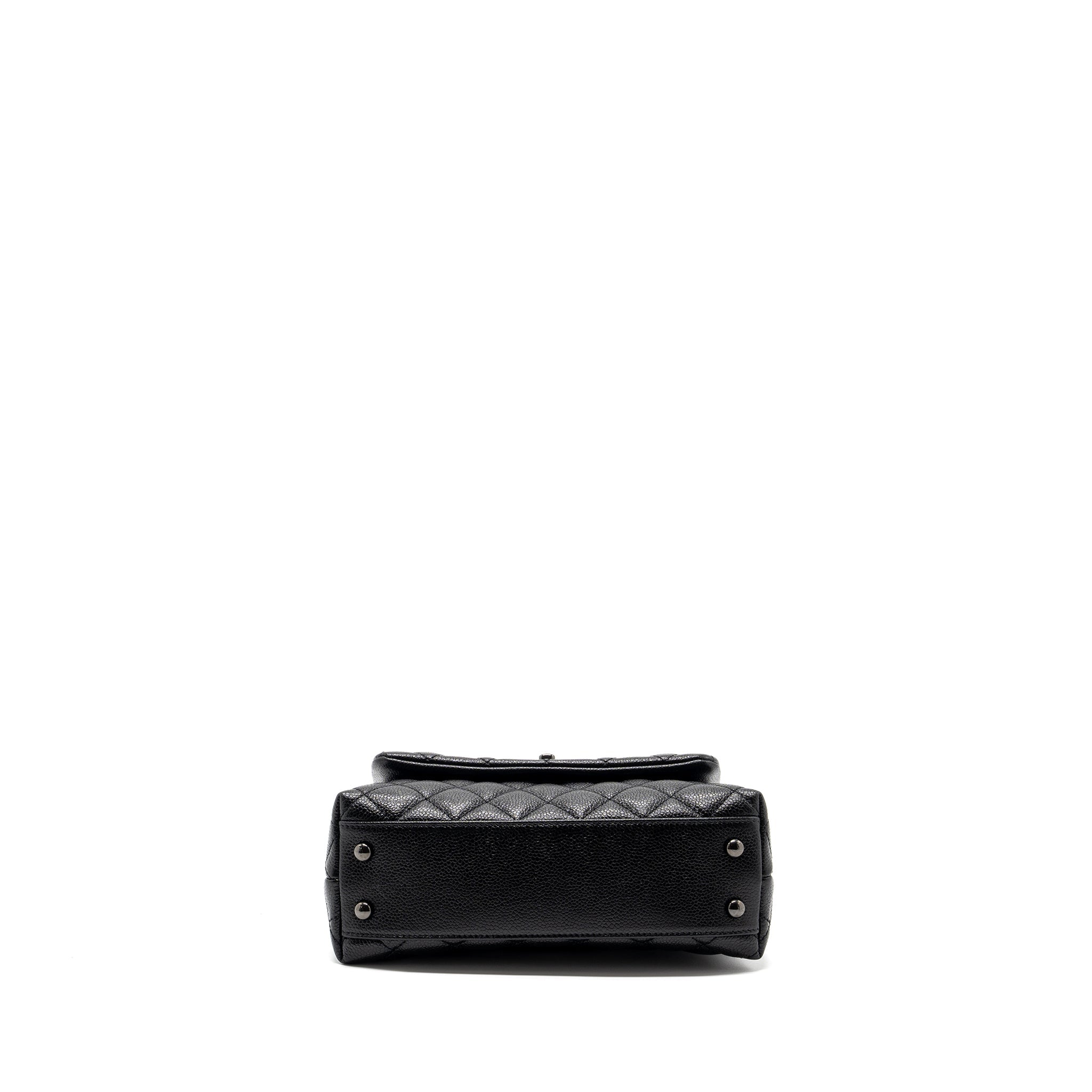 CHANEL SMALL COCO HANDLE CAVIAR SO BLACK / BLACK HARDWARE