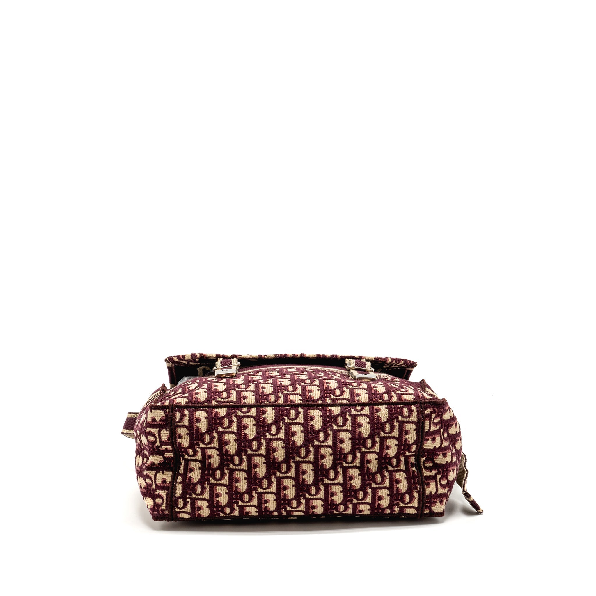 DIOR CROSSBODY MESSENGER BAG OBLIQUE CANVAS BURGUNDY/BEIGE SHW