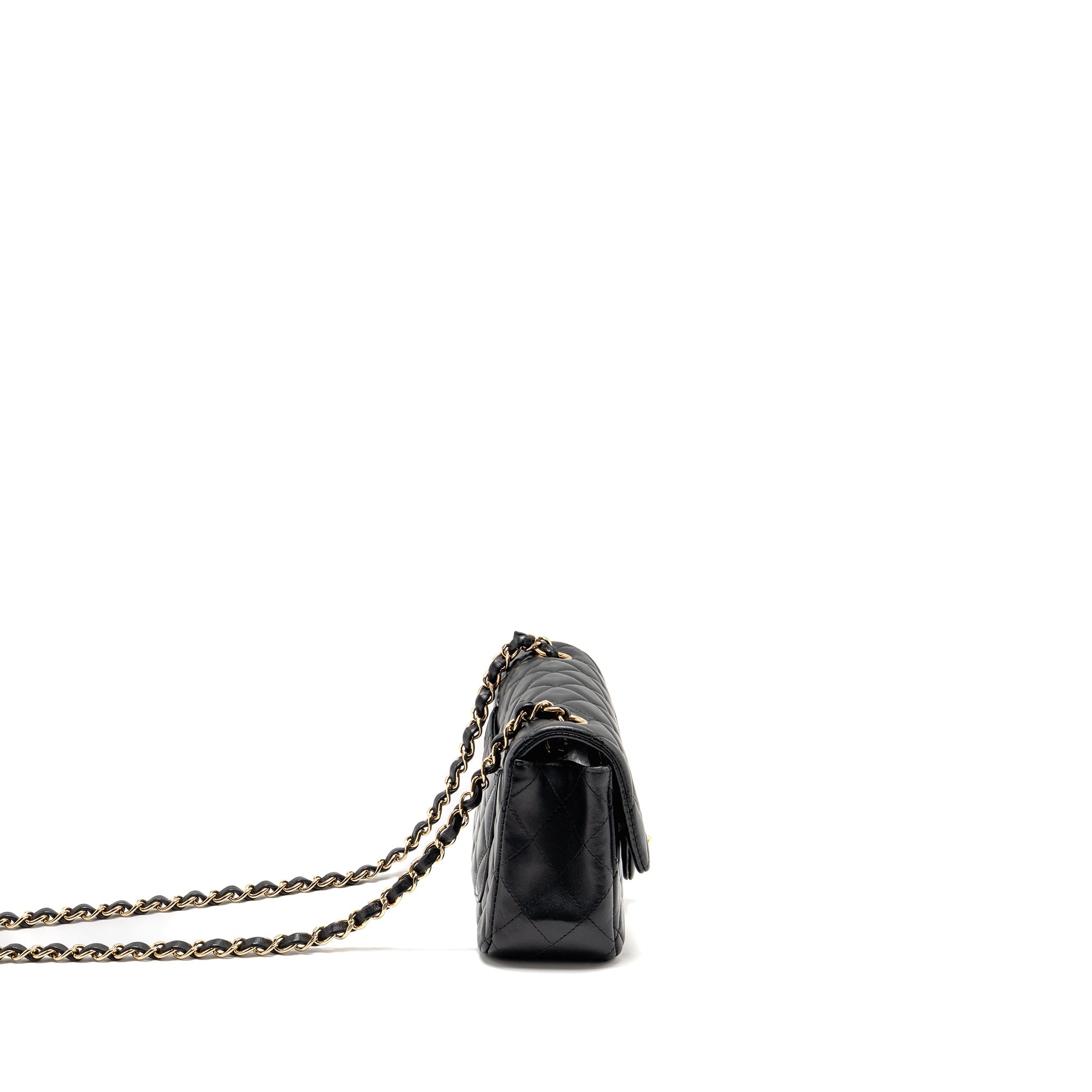 CHANEL MINI RECTANGULAR FLAP BAG LAMBSKIN BLACK LGHW