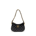 CHANEL 23K SMALL 19 HOBO SHOULDER BAG CALFSKIN BLACK GHW (MICROCHIP)