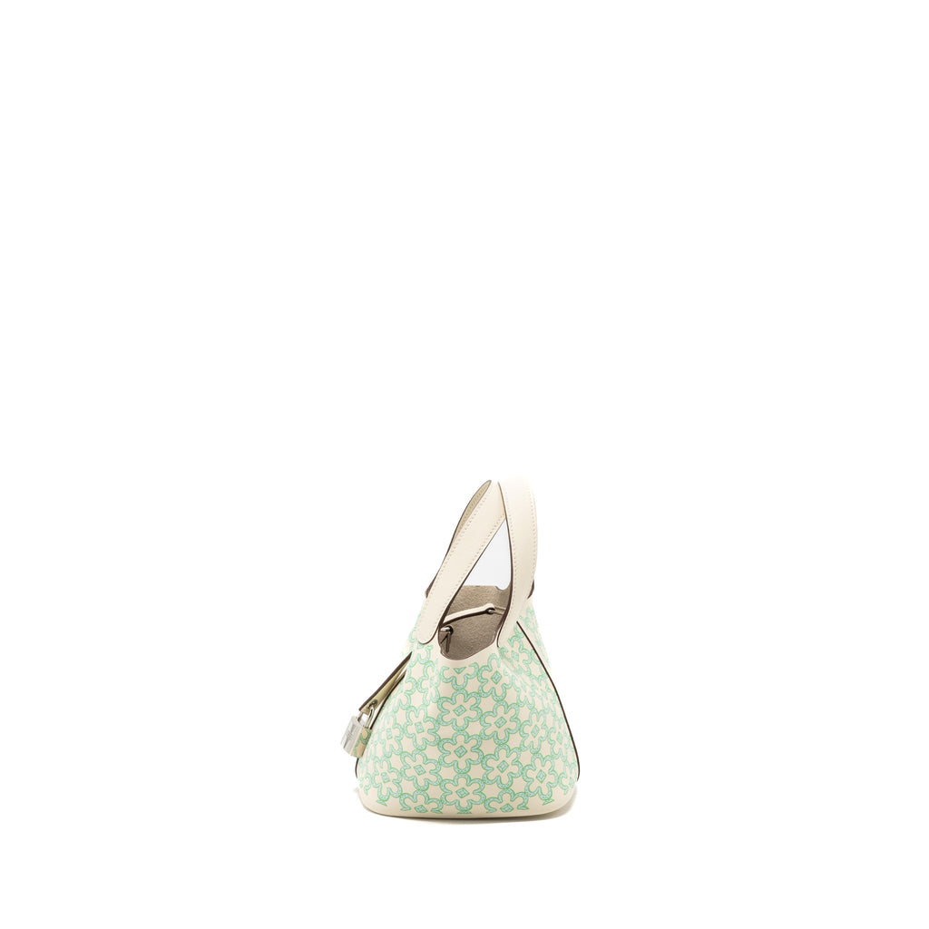 HERMES MICRO LUCKY DAISY PICOTIN LOCK BAG SWIFT NATA/GREEN/WHITE SHW