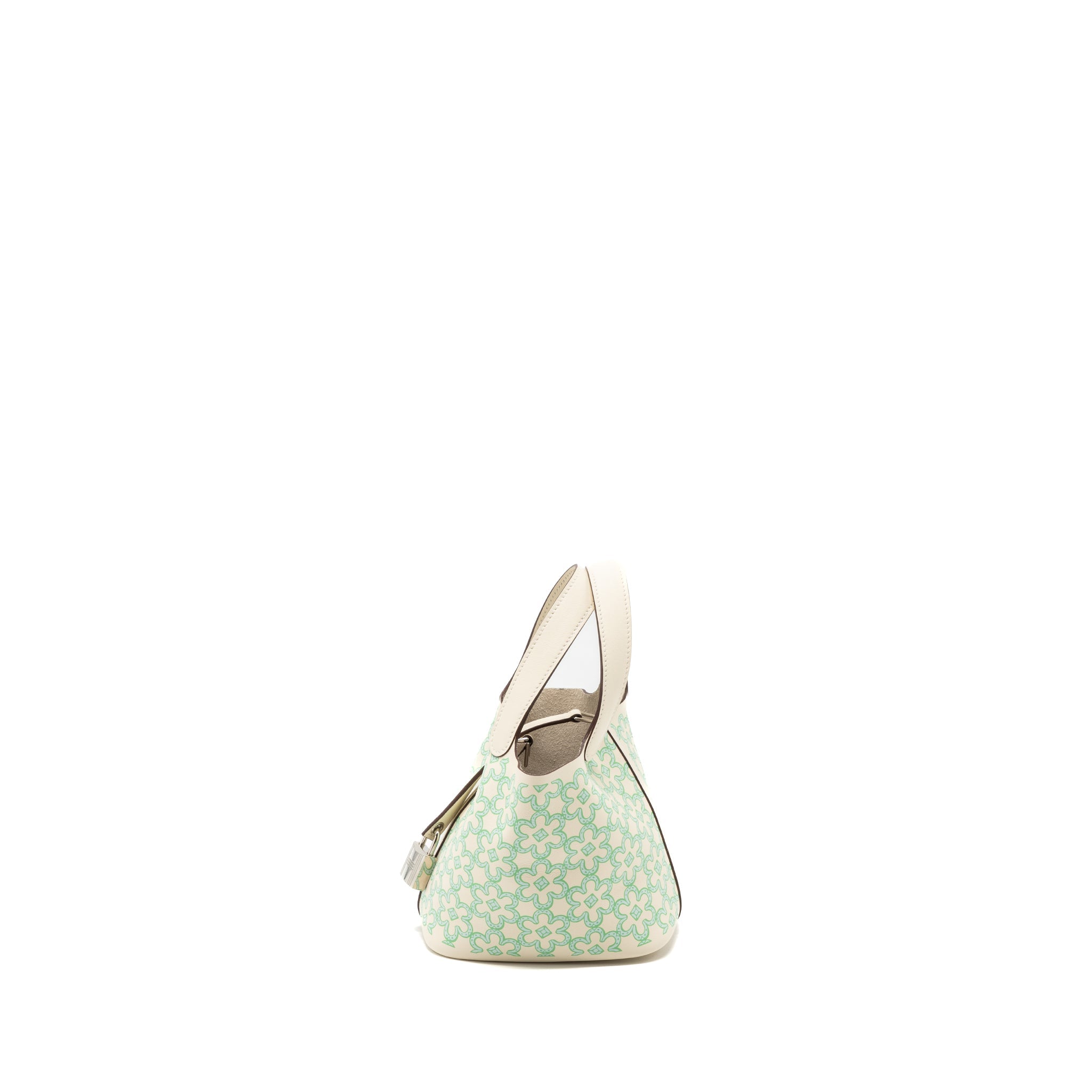 HERMES MICRO LUCKY DAISY PICOTIN LOCK BAG SWIFT NATA/GREEN/WHITE SHW