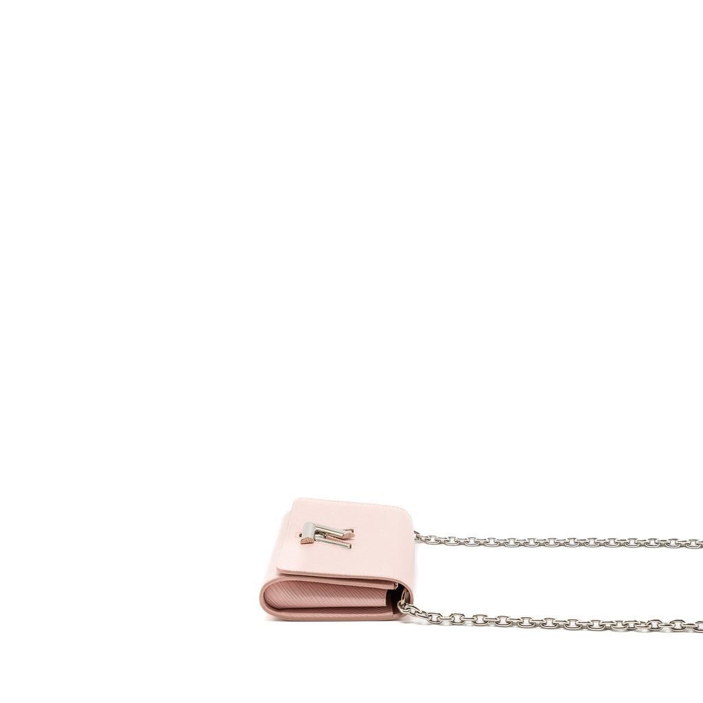 LOUIS VUITTON TWIST CHAIN POUCH EPI ROSE BALLERINE SHW