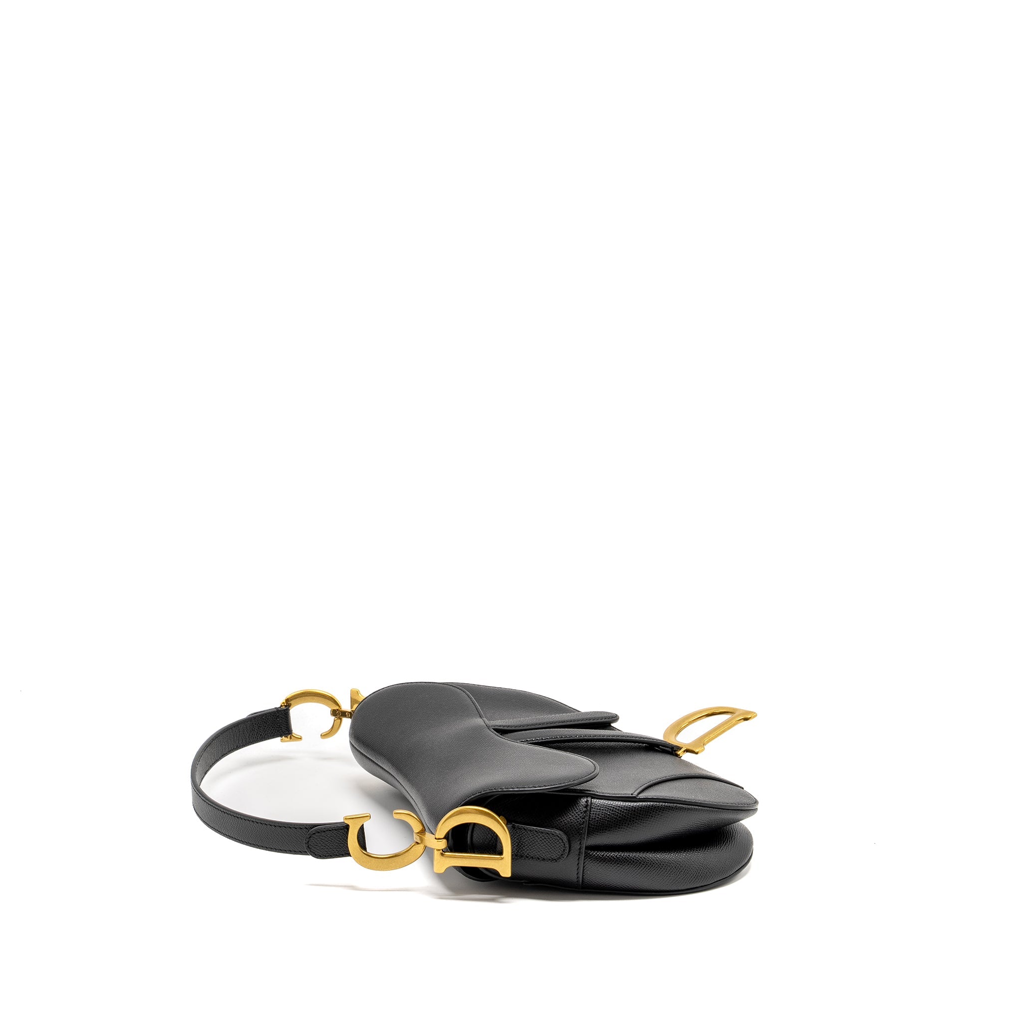 DIOR MEDIUM SADDLE BAG CALFSKIN BLACK GHW