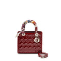 DIOR MEDIUM LADYDIOR PATENT DARK RED SHW