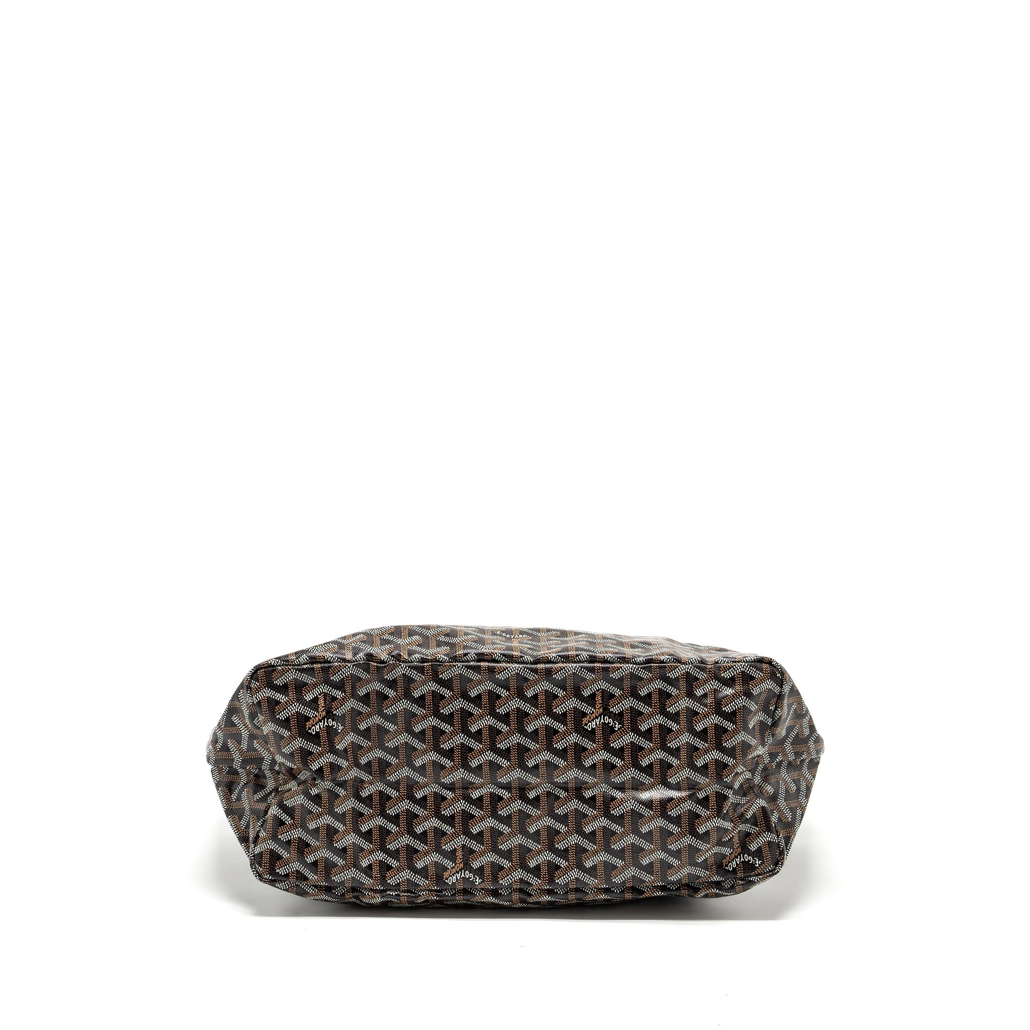 GOYARD SAINT LOUIS PM TOTE BAG GOYARDLINE CANVAS / LEATHER BLACK SHW