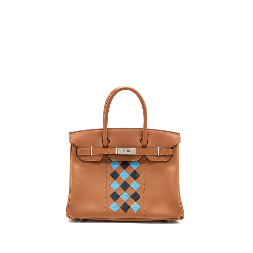 HERMES BIRKIN 30 TRESSAGE SWIFT/EPSOM GOLD/BLEU INDIGO/BLUE NORD SHW