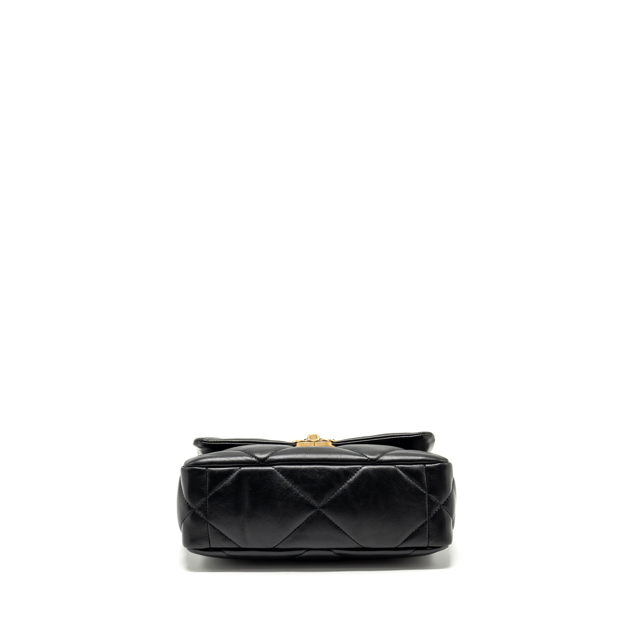 CHANEL SMALL 19 BAG LAMBSKIN BLACK MULTICOLOUR HARDWARE
