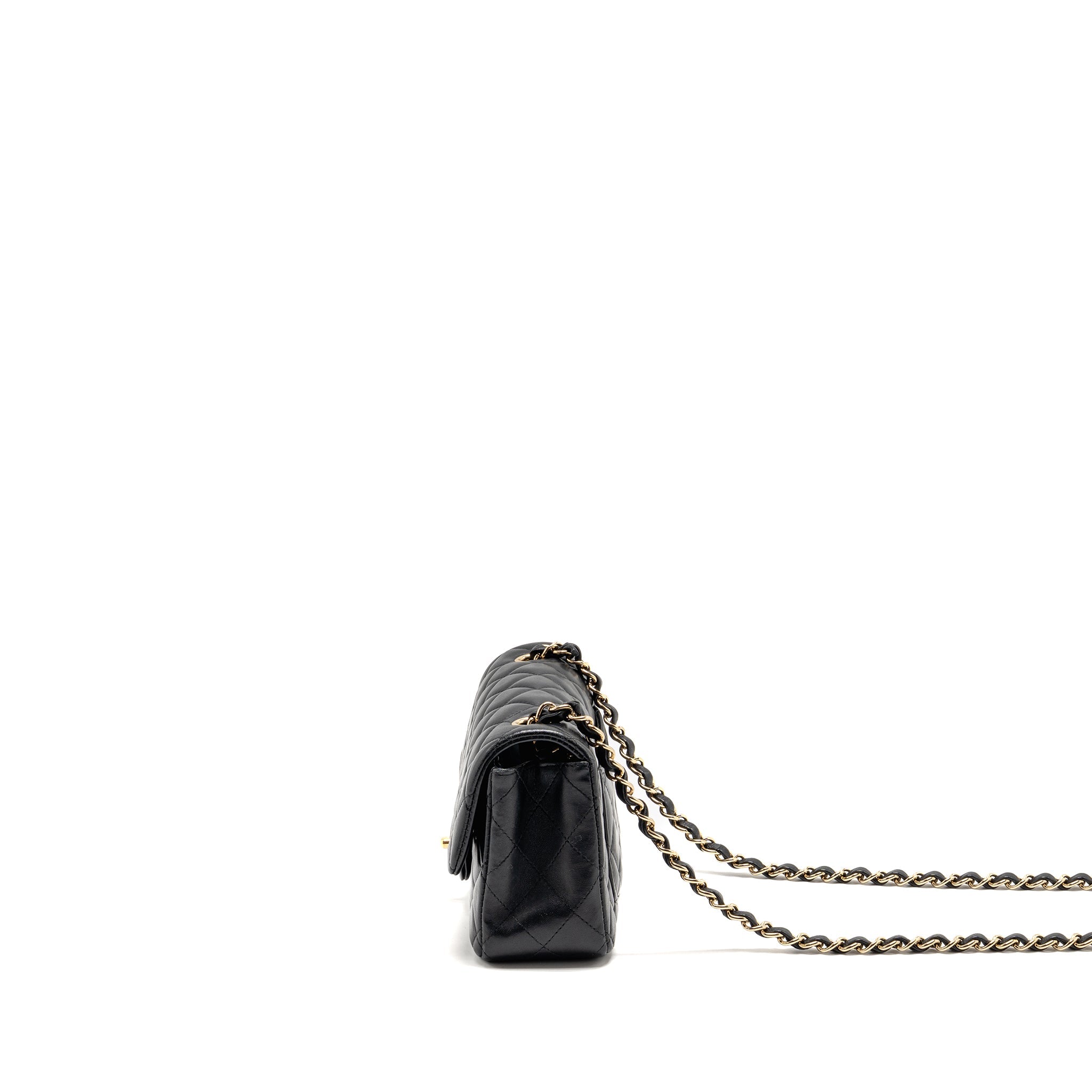 CHANEL MINI RECTANGULAR FLAP BAG LAMBSKIN BLACK LGHW
