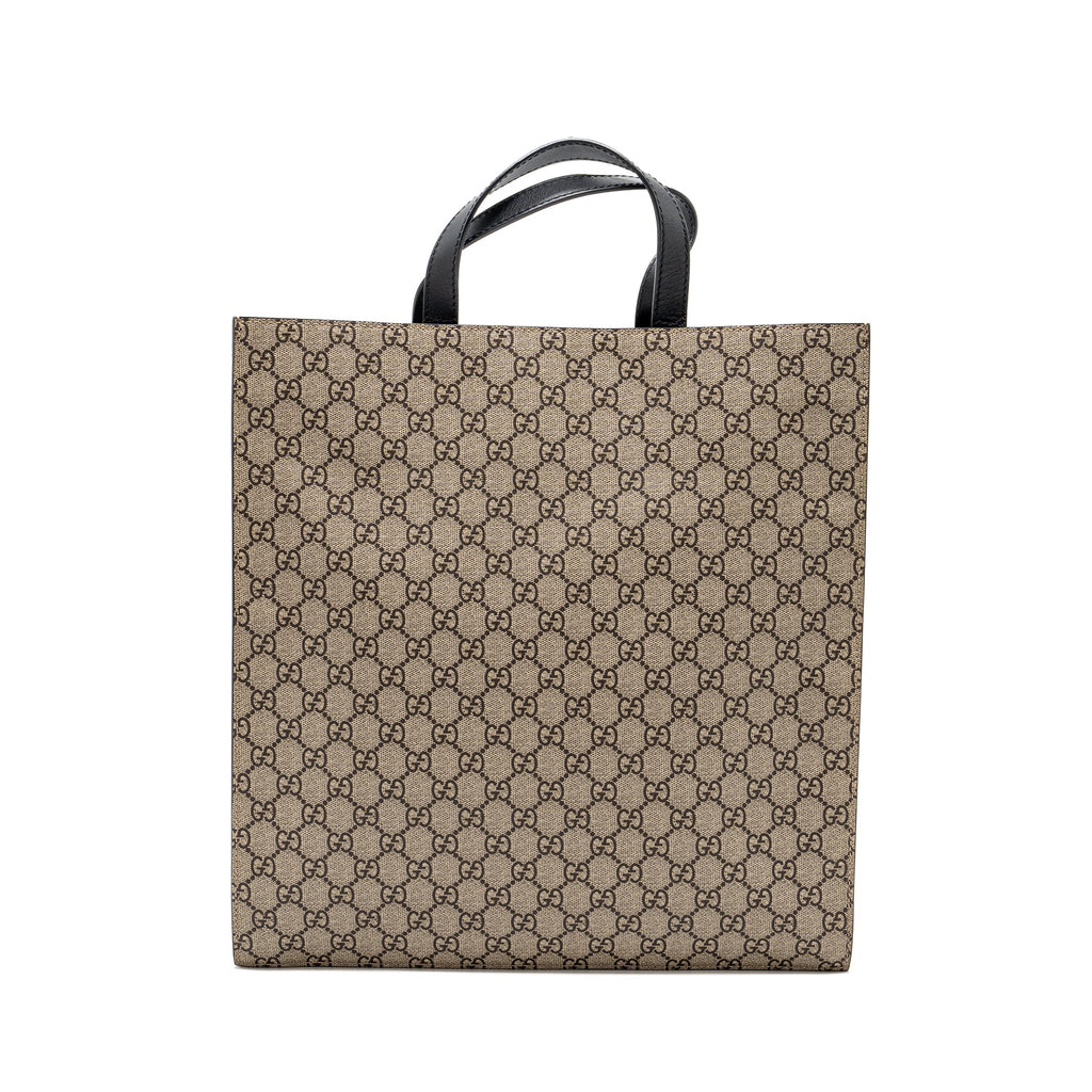 GUCCI BLIND FOR LOVE TOTE BAG GG SUPREME CANVAS BLACK/ MULTICOLOUR GHW