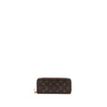 LOUIS VUITTON CLEMENCE LONG WALLET MONOGRAM CANVAS ROSE BALLERINE GHW