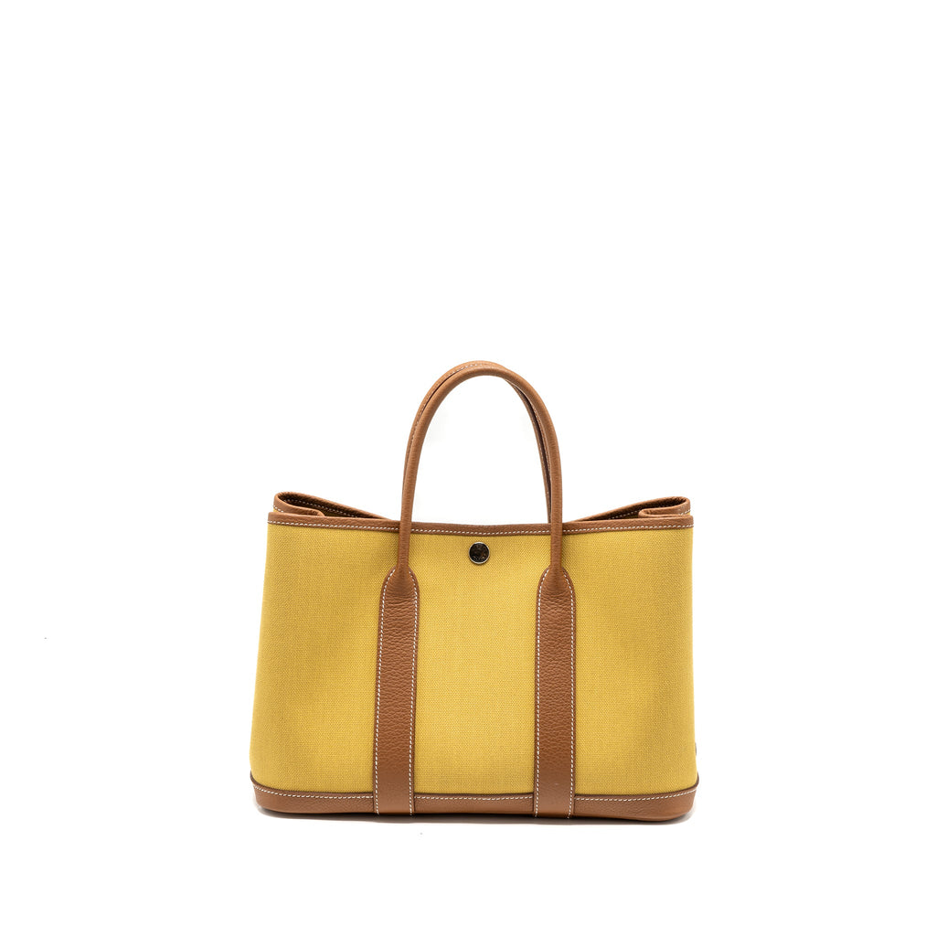 HERMES GARDEN PARTY 30 CANVAS/NEGONDA GINGER/GOLD SHW