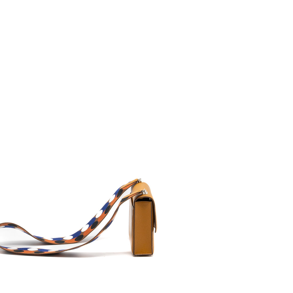 HERMES MINI STRAP VERROU BAG CHEVRE MYSORE CARAMEL/MULTICOLOUR SHW