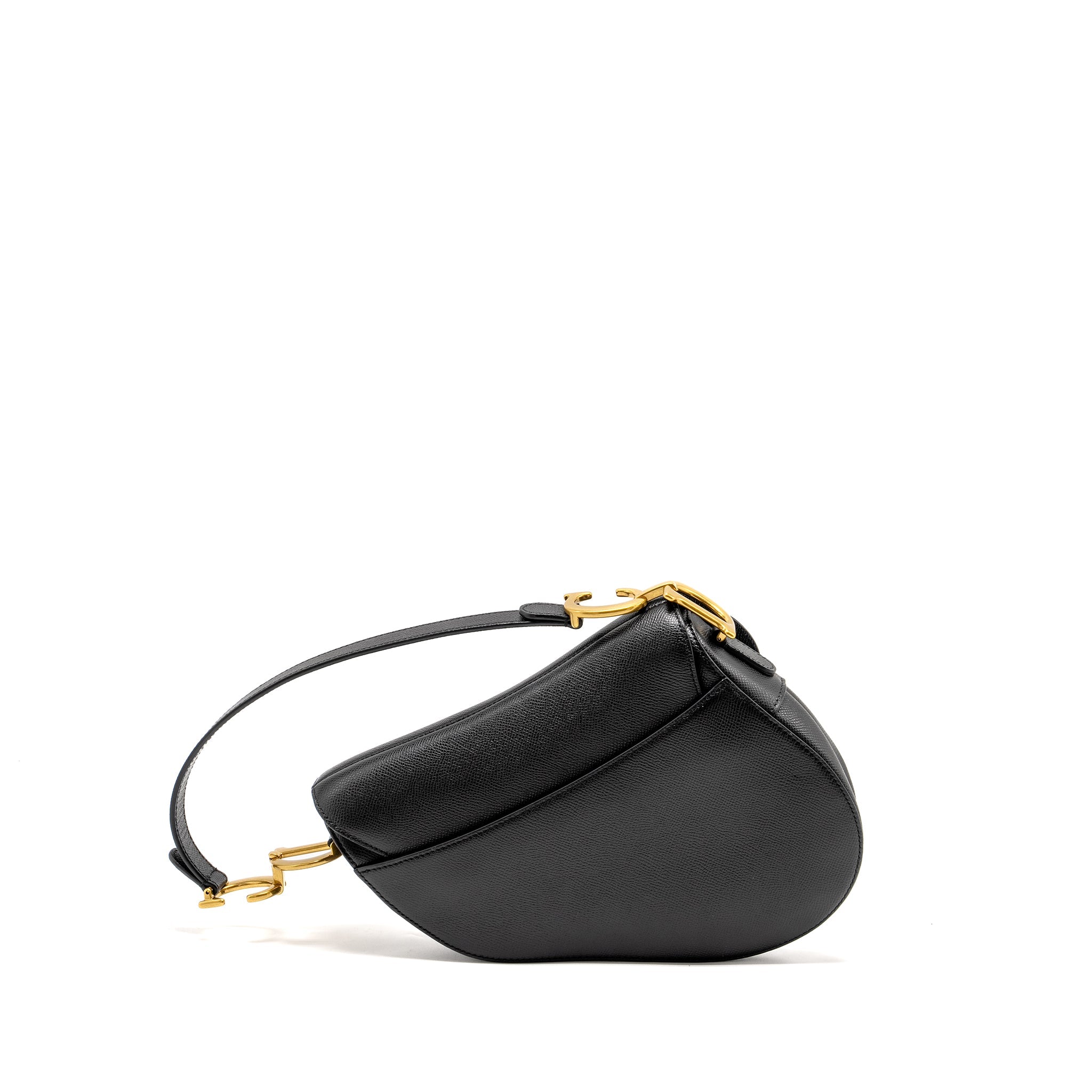 DIOR MEDIUM SADDLE BAG CALFSKIN BLACK GHW