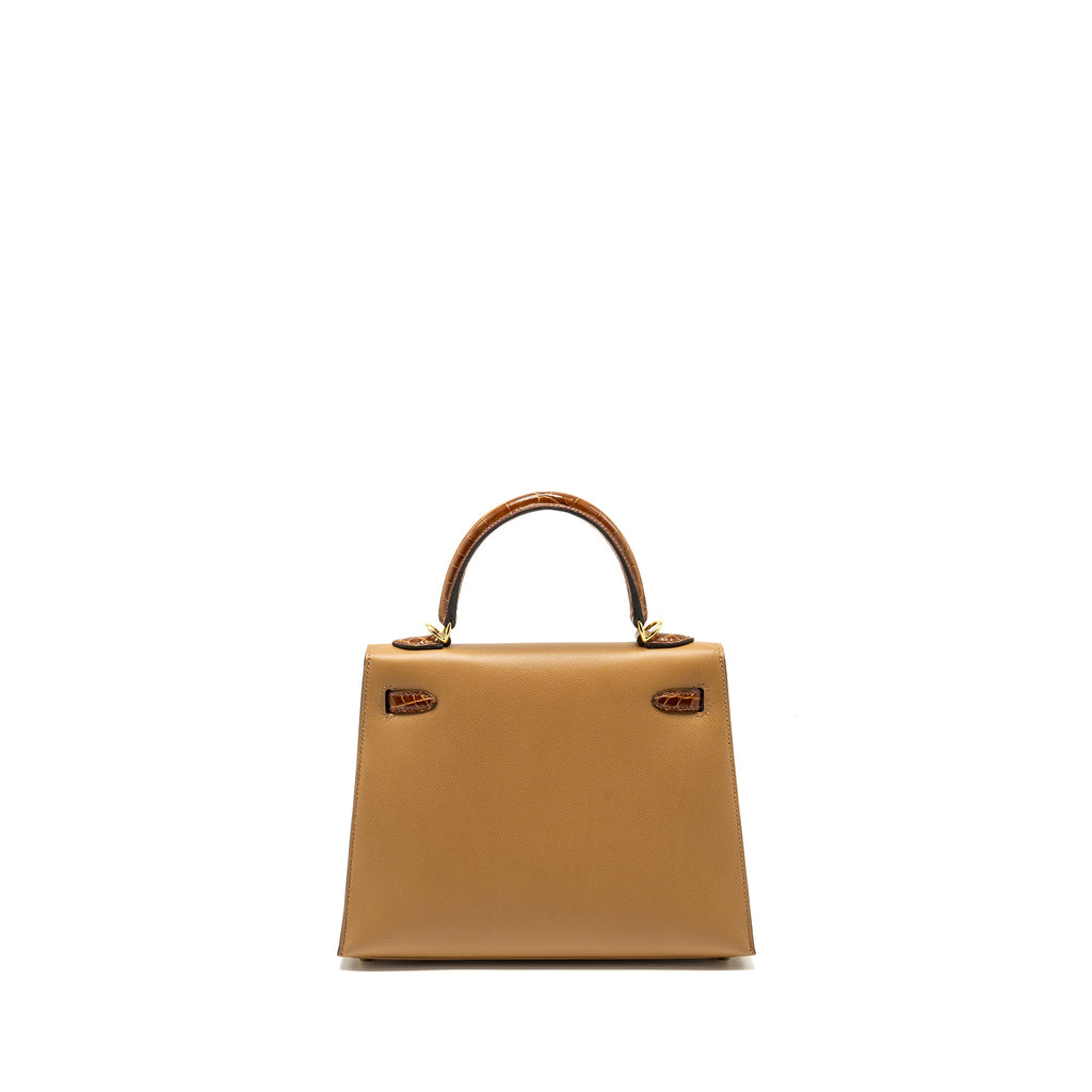 HERMES TOUCH KELLY 25 MADAME/ CROCODILE NILOTICUS CHAI/MIEL GHW