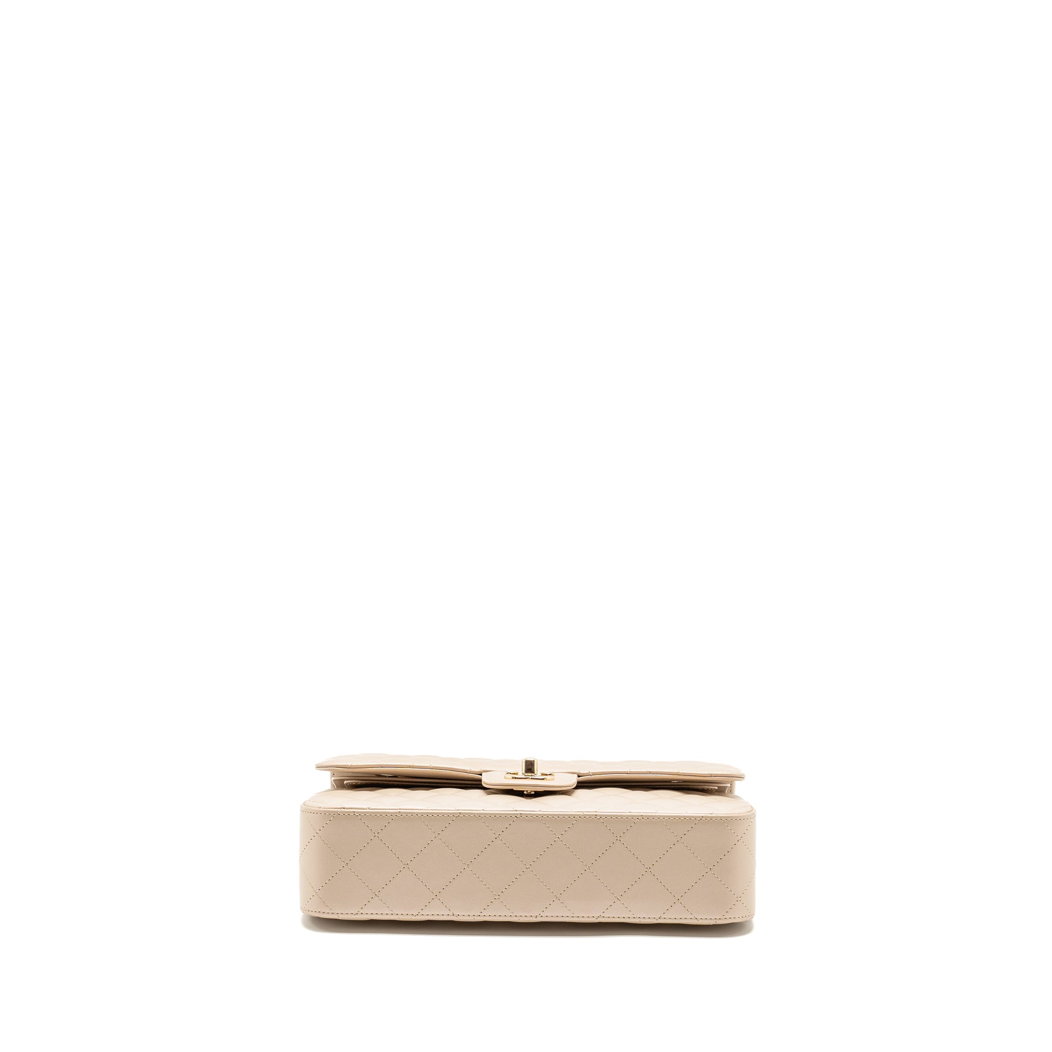 CHANEL MEDIUM CLASSIC DOUBLE FLAP BAG LAMBSKIN IRIDESCENT IVORY LGHW