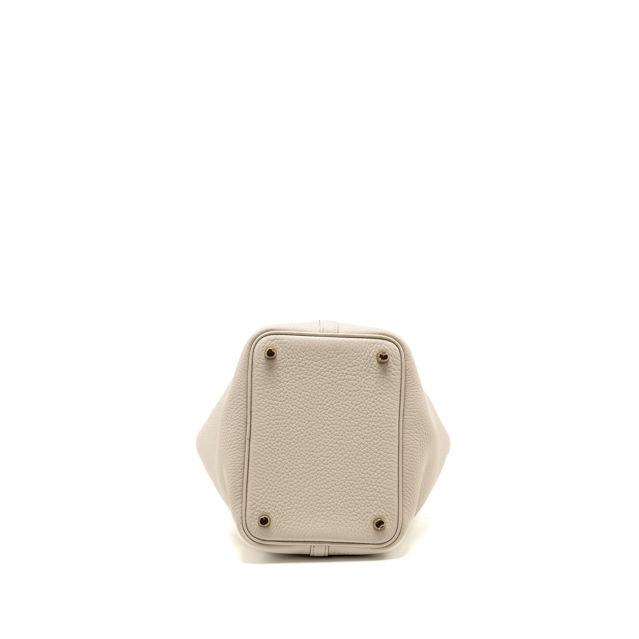 HERMES PICOTIN 18 LOCK BAG OSTRICH TOUCH/CLEMENCE BETON GHW