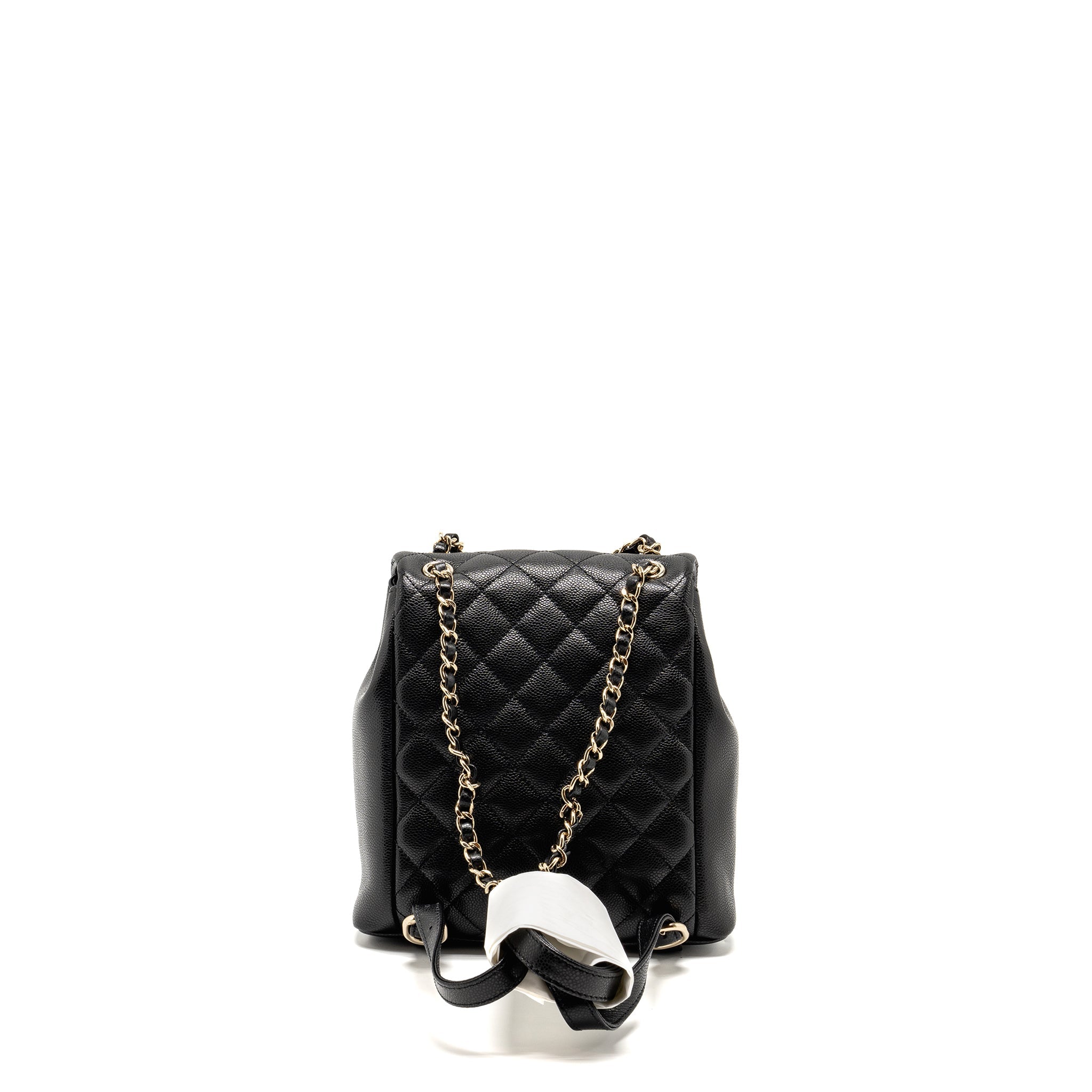 CHANEL TRIPLE PACK DUMA BACKPACK CAVIAR BLACK LGHW (MICROCHIP)