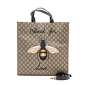 GUCCI BLIND FOR LOVE TOTE BAG GG SUPREME CANVAS BLACK/ MULTICOLOUR GHW