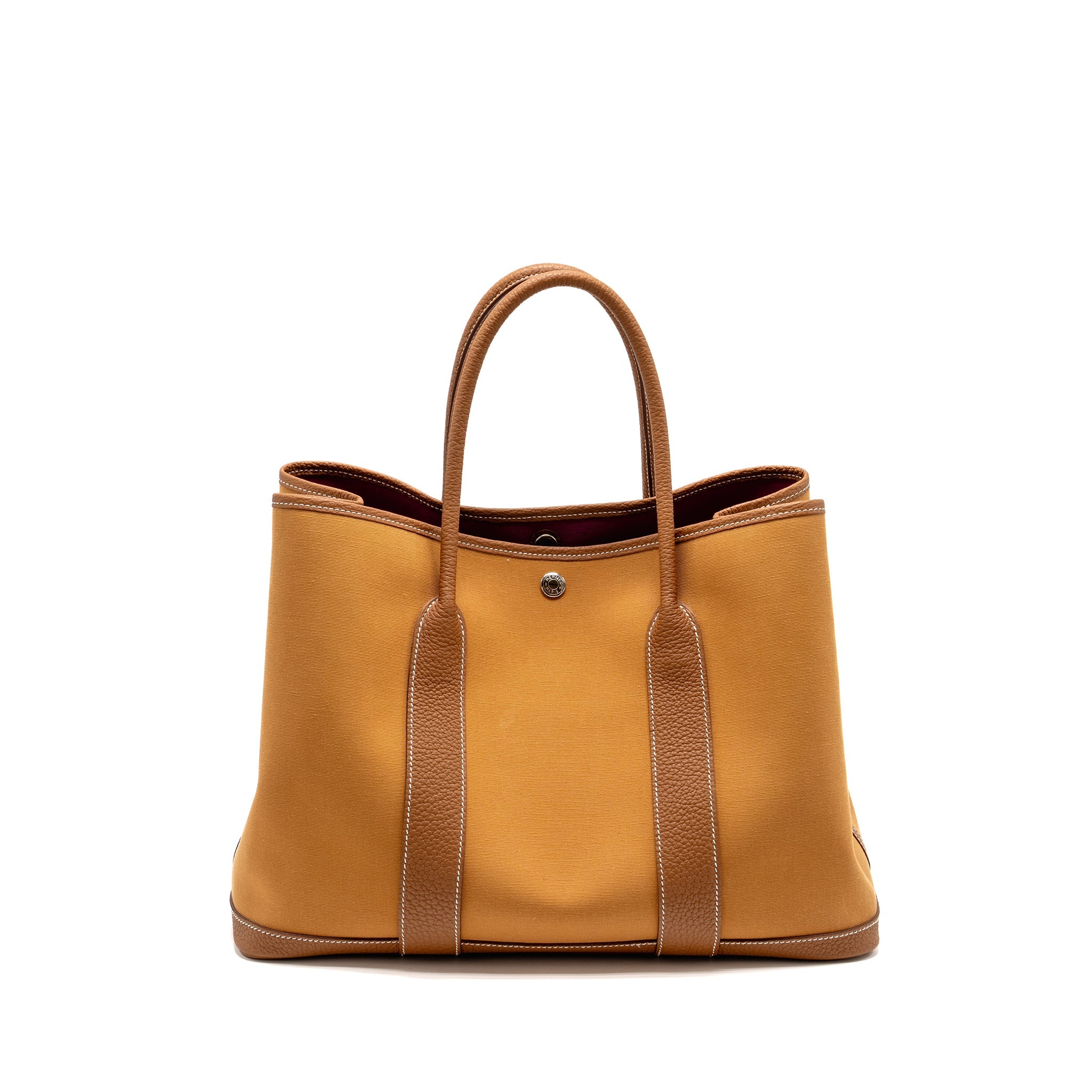 HERMES GARDEN PARTY 36 CANVAS/NEGONDA DUNE-MAGNOLIA/GOLD SHW