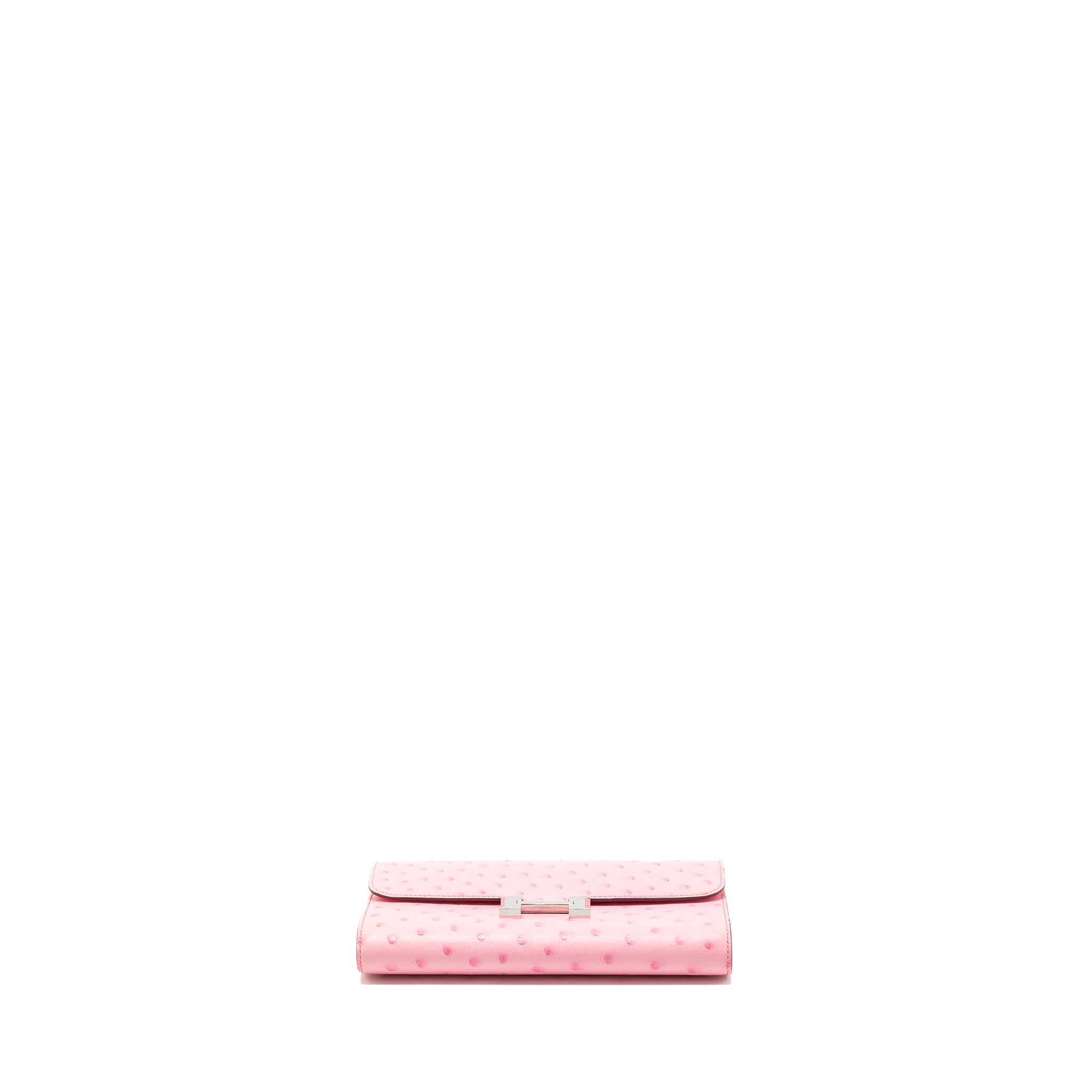 HERMES CONSTANCE TO GO OSTRICH BUBBLEGUM PINK SHW