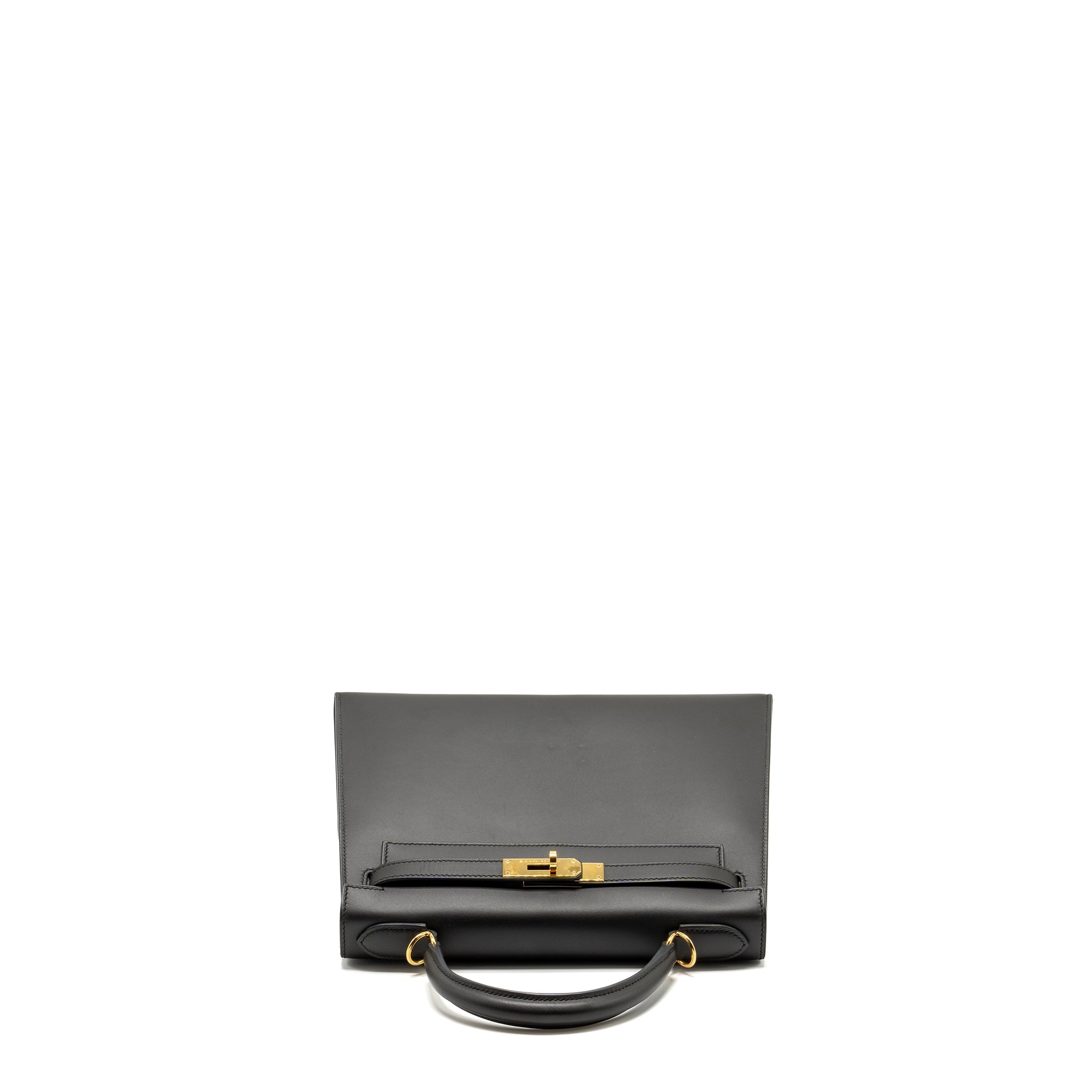 HERMES KELLY28 SOMBRERO EBENE GHW