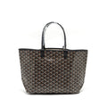 GOYARD SAINT LOUIS PM TOTE BAG GOYARDLINE CANVAS / LEATHER BLACK SHW
