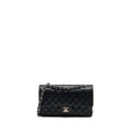 CHANEL MEDIUM CLASSIC DOUBLE FLAP BAG CAVIAR BLACK SHW