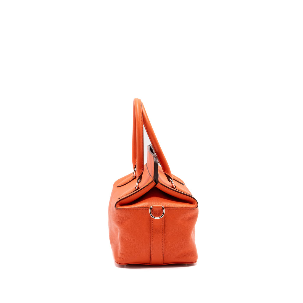 HERMES TOOLBOX 20 EVERCOLOR ORANGE POPPY / BORDEAUX SHW