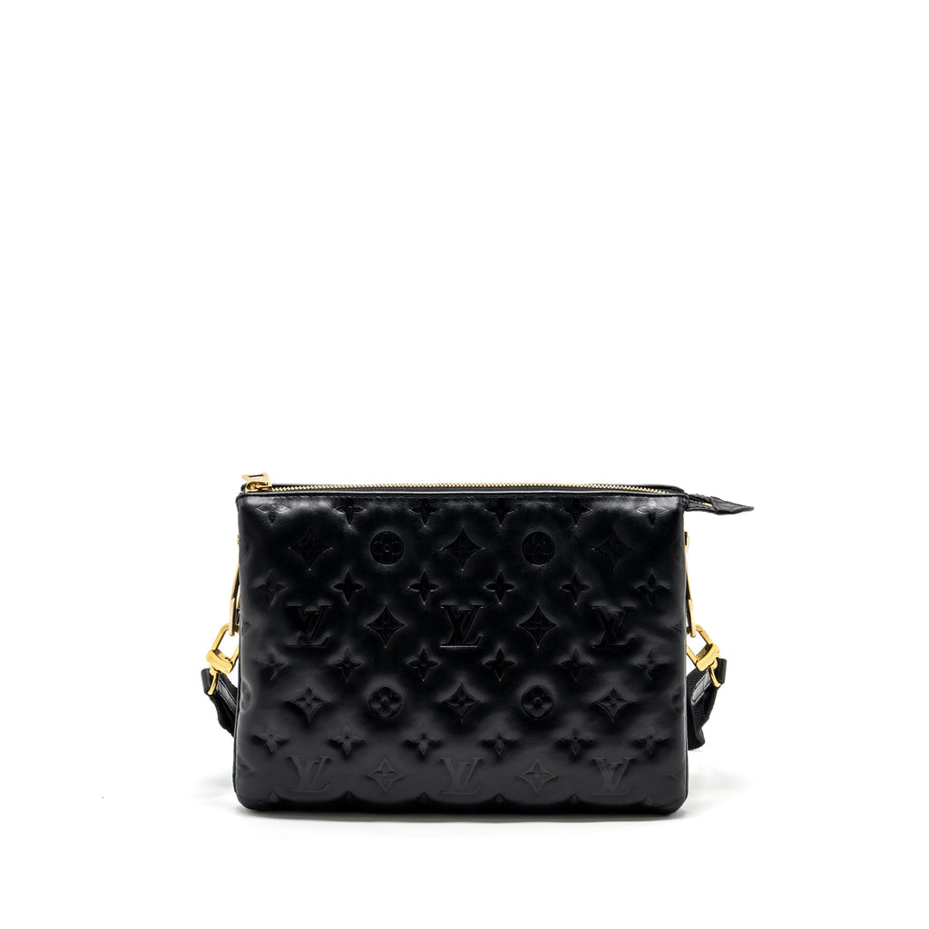 LOUIS VUITTON COUSSIN PM MONOGRAM EMPREINTE LAMBSKIN BLACK GHW (NEW VERSION)