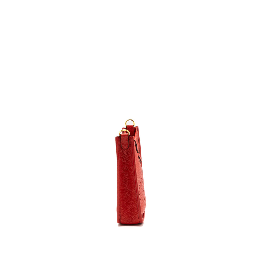 HERMES MINI EVELYNE CLEMENCE ROUGE DE COEUR GHW