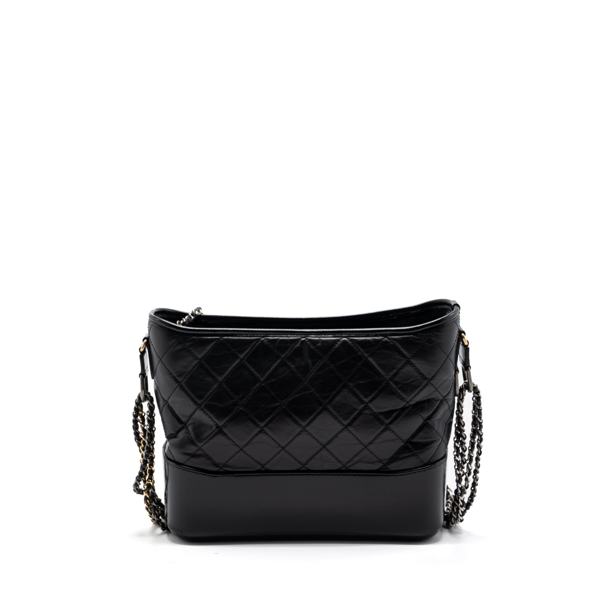 CHANEL LARGE GABRIELLE HOBO BAG  AGED CALFSKIN BLACK MULTICOLOUR HARDWARE