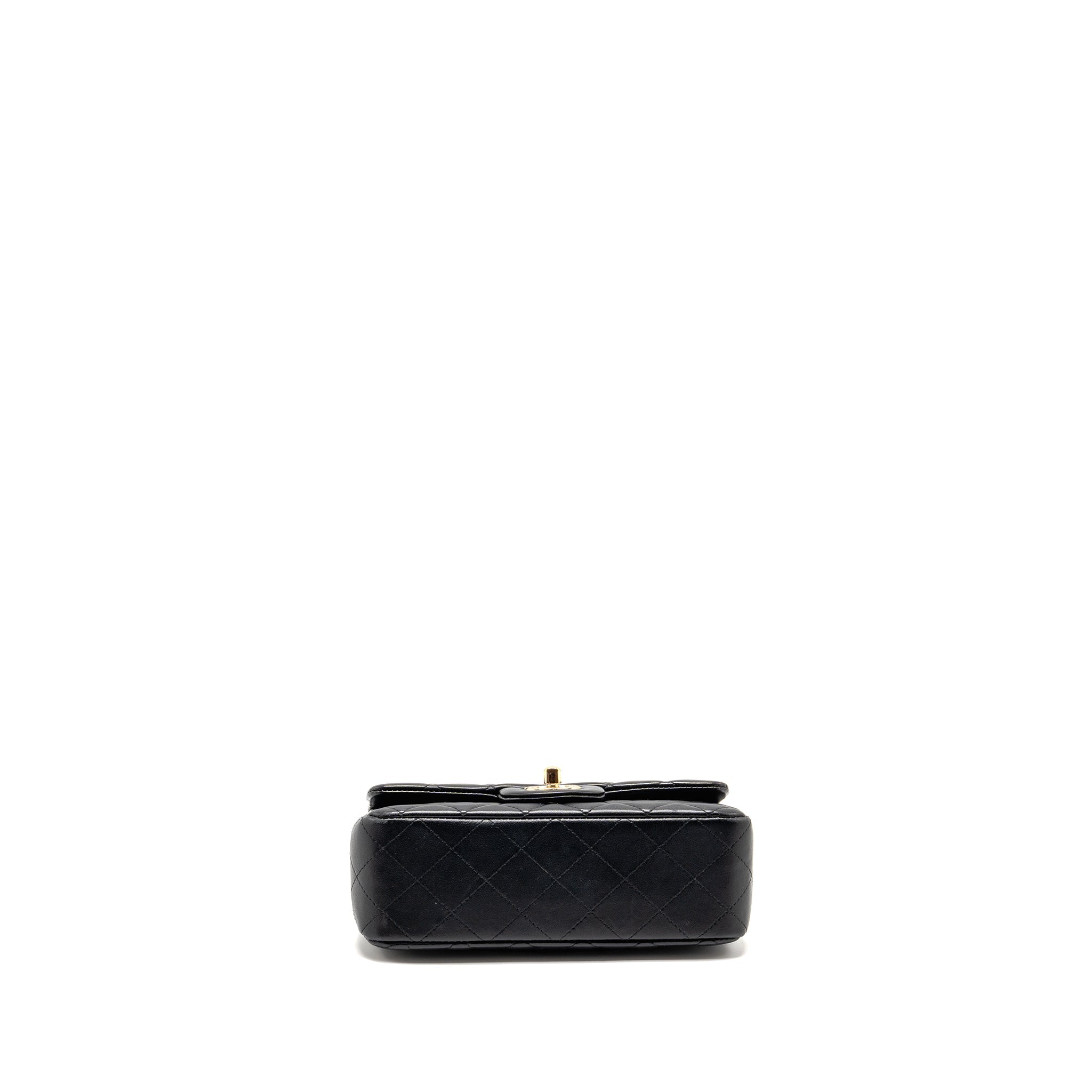 CHANEL MINI RECTANGULAR FLAP BAG LAMBSKIN BLACK LGHW