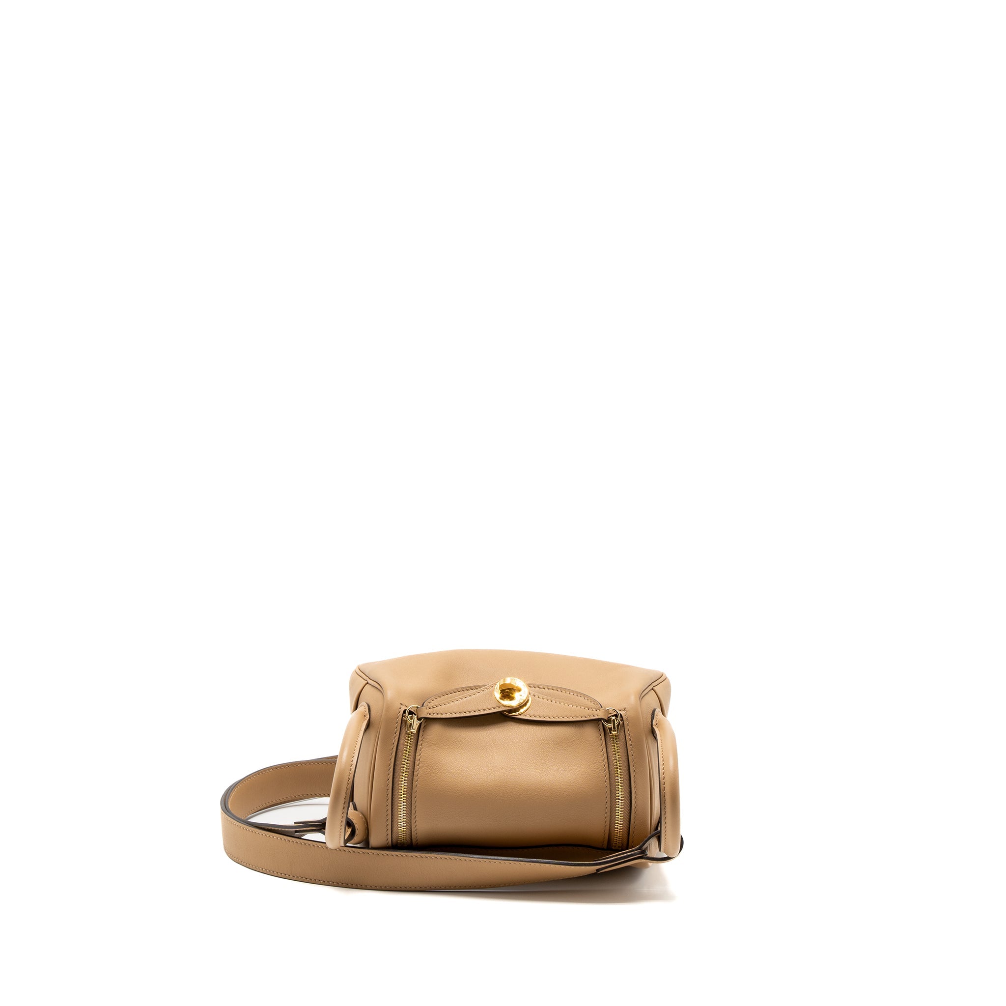 HERMES MINI LINDY SWIFT CHAI/MAUVE SYLVESTRE GHW